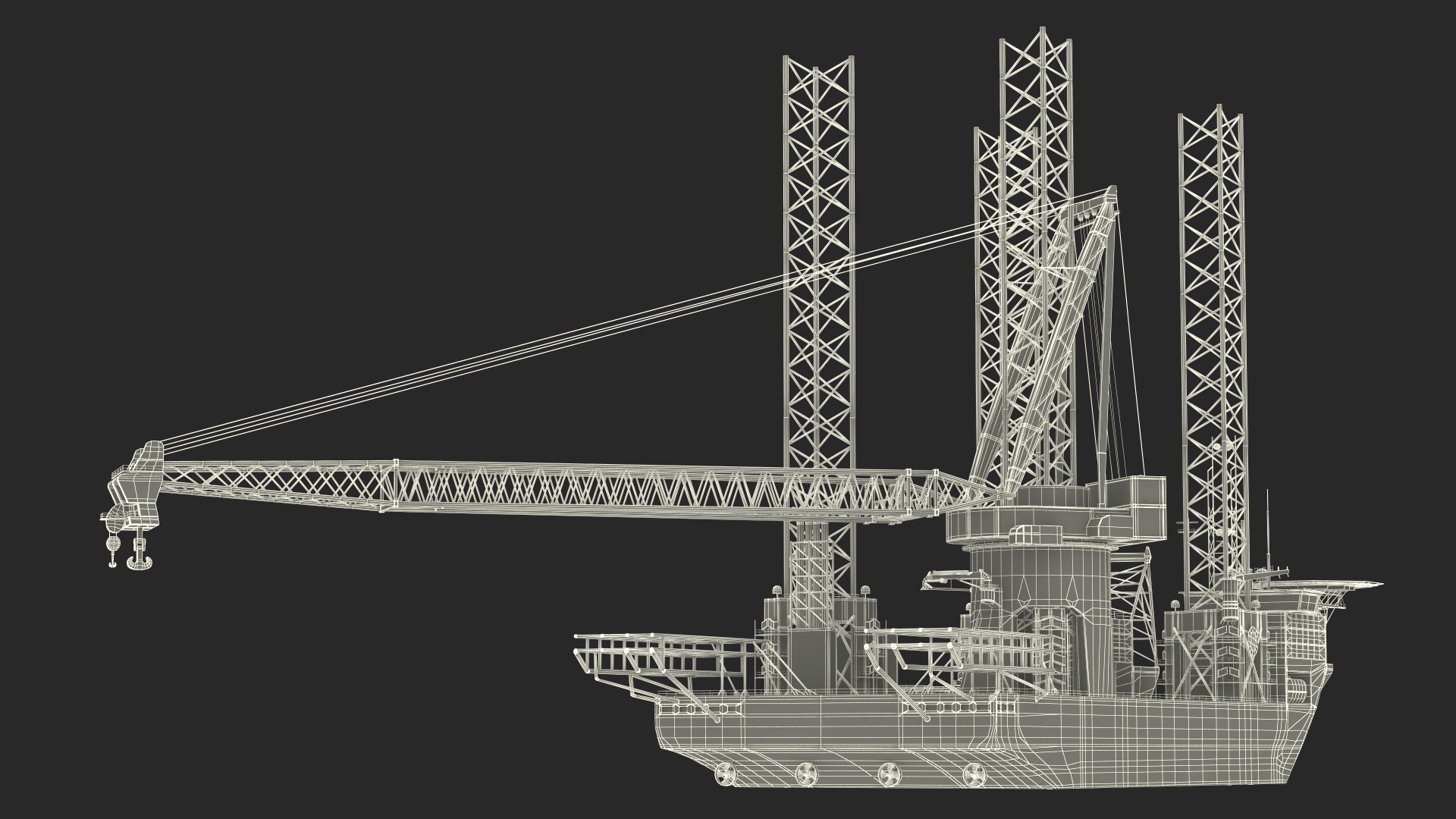 3D Voltaire Jack Up Vessels Offshore Wind Farm Installation