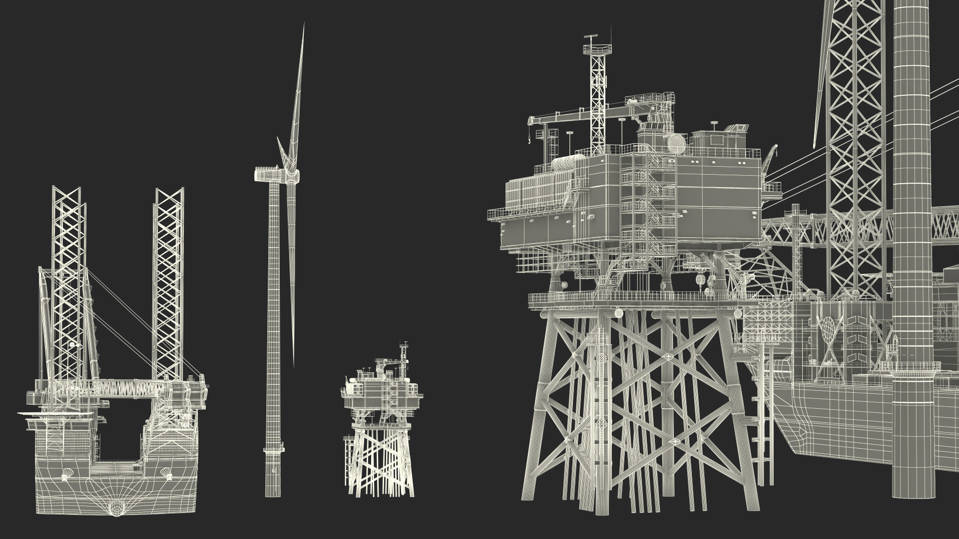 3D Voltaire Jack Up Vessels Offshore Wind Farm Installation