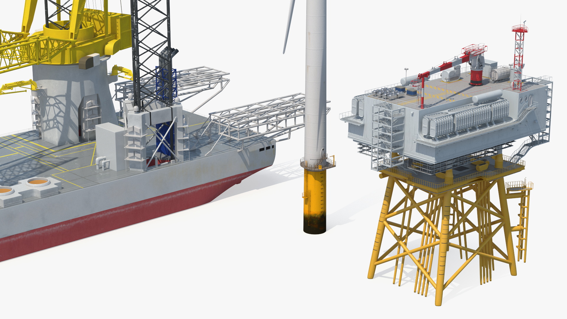 3D Voltaire Jack Up Vessels Offshore Wind Farm Installation