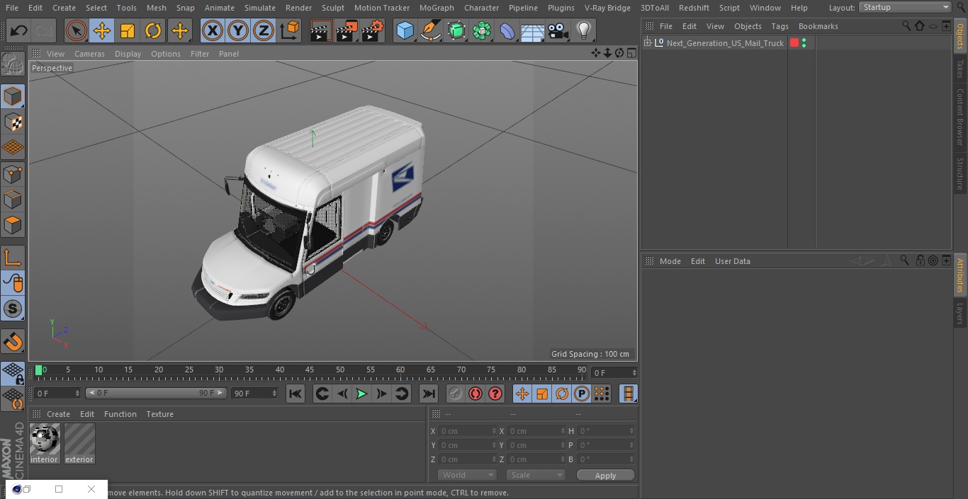 Next Generation US Mail Truck 3D model