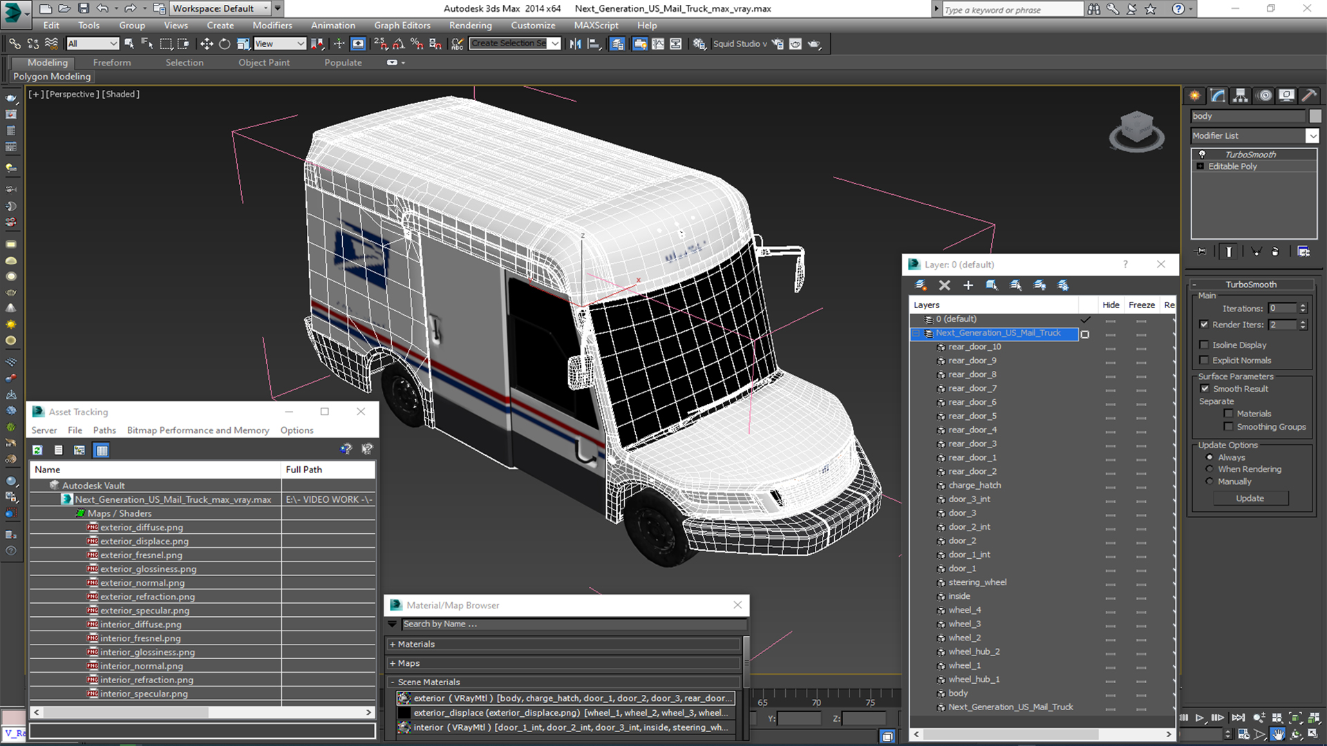 Next Generation US Mail Truck 3D model