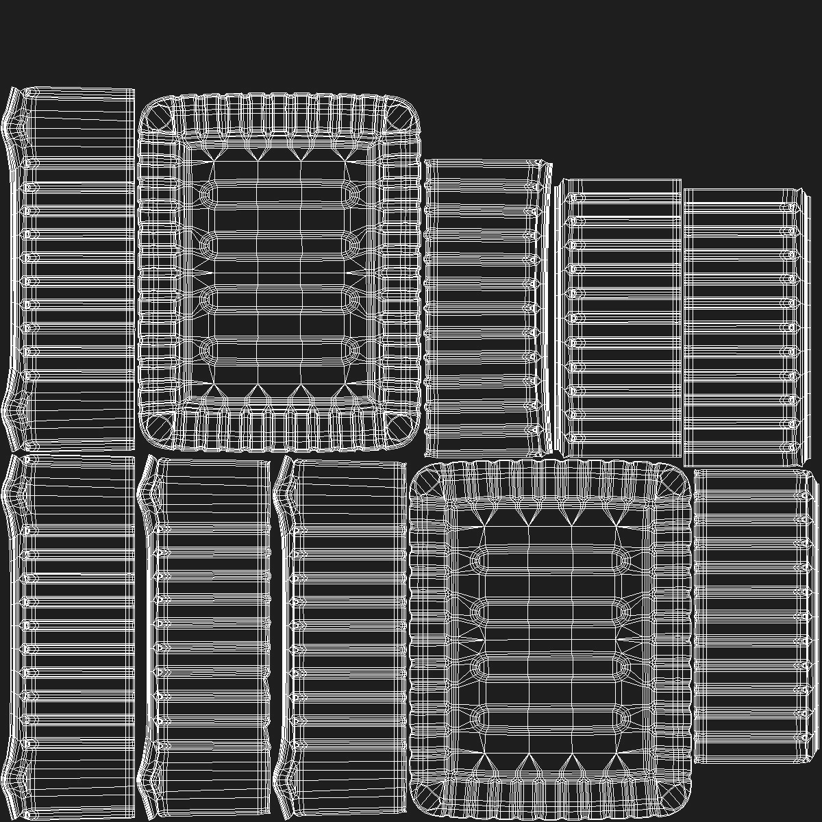 3D Rectangular Plastic Food Tray with Lid 32x26cm