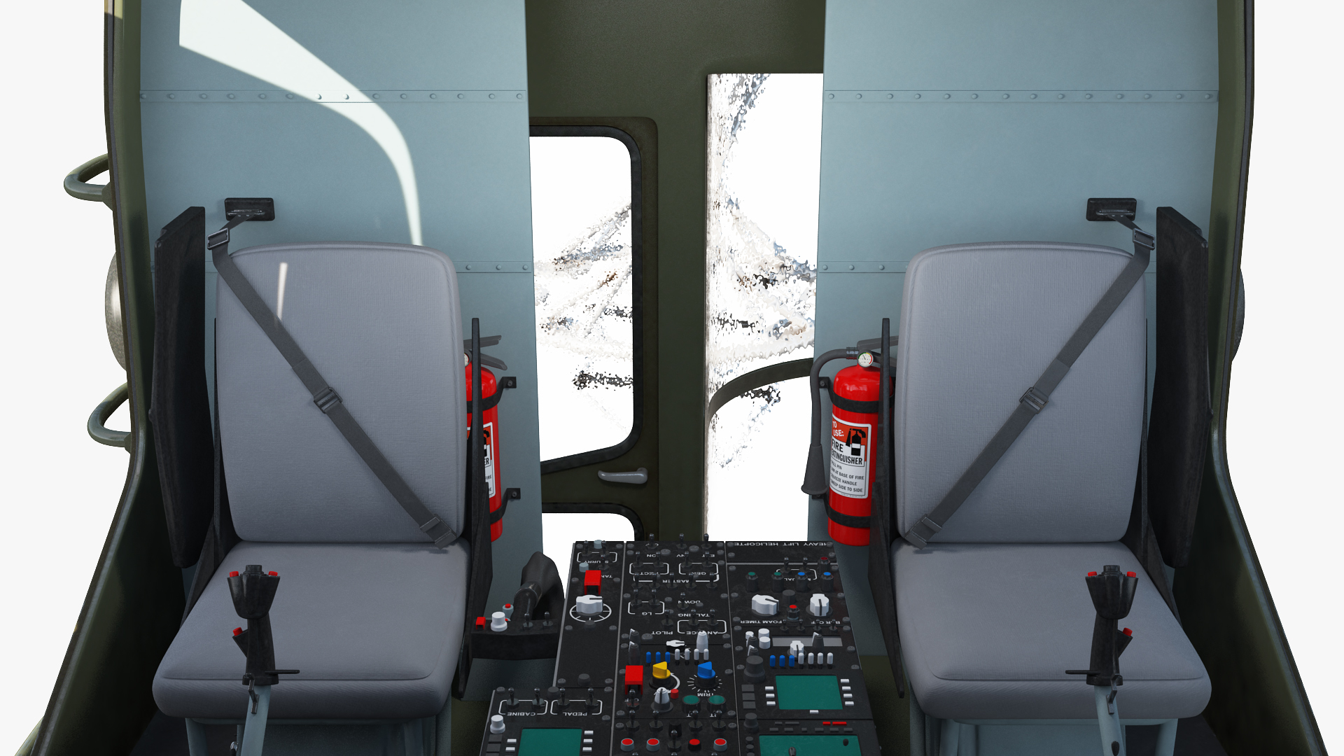 3D model Cargo Helicopter Sikorsky S-64 Skycrane Green