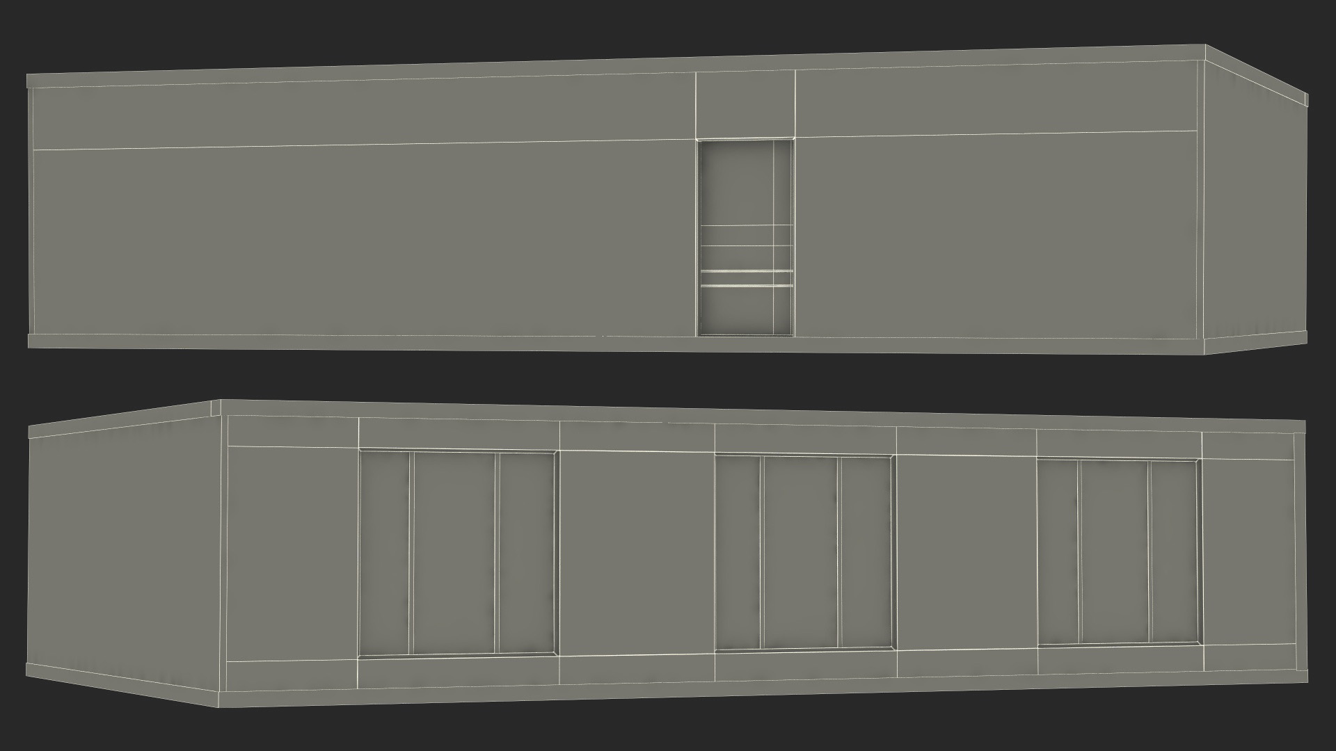 3D Meeting Room Wooden With Filling Light model