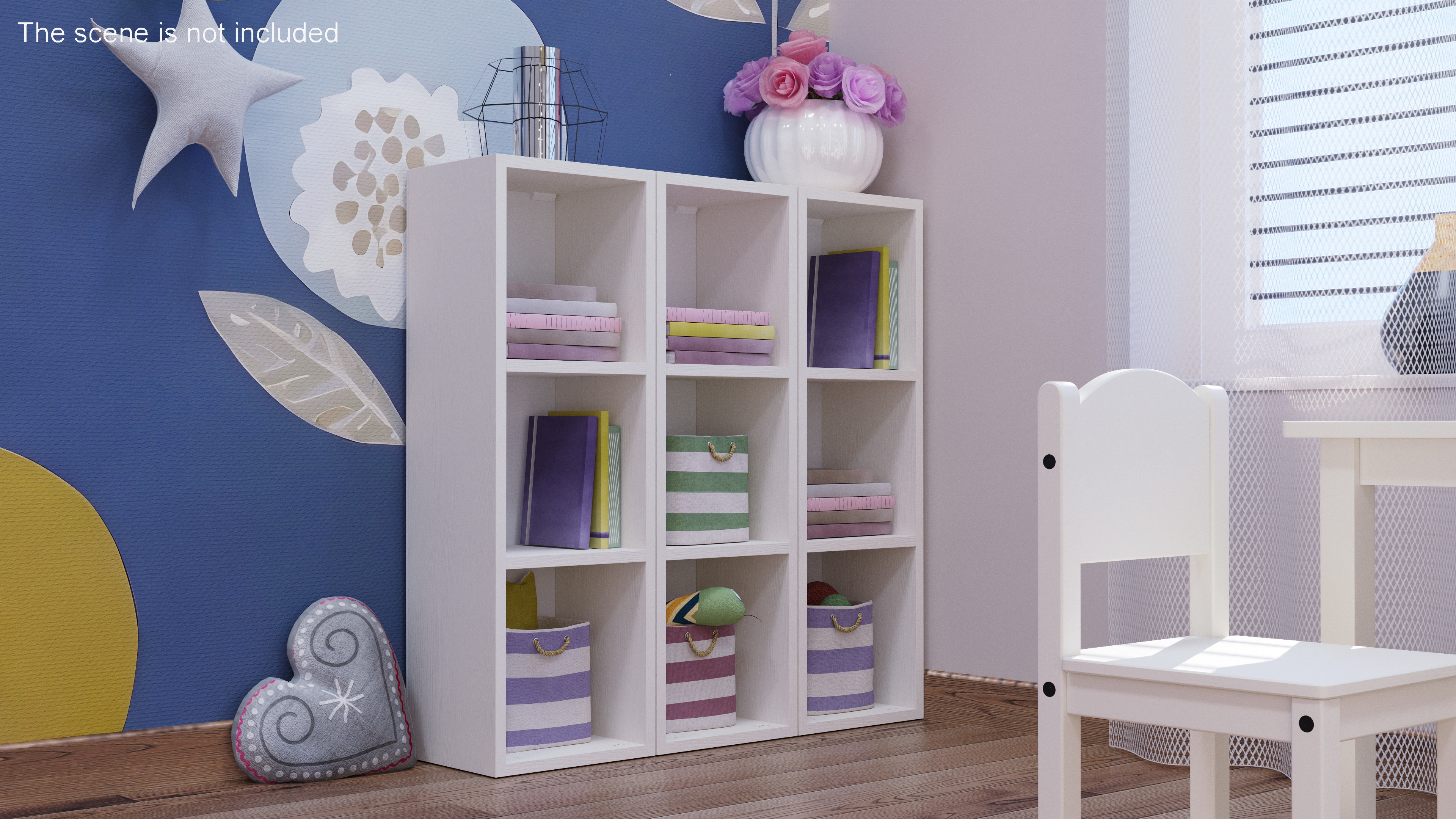 Shelf Unit for Children Room IKEA SMAGORA White 3D