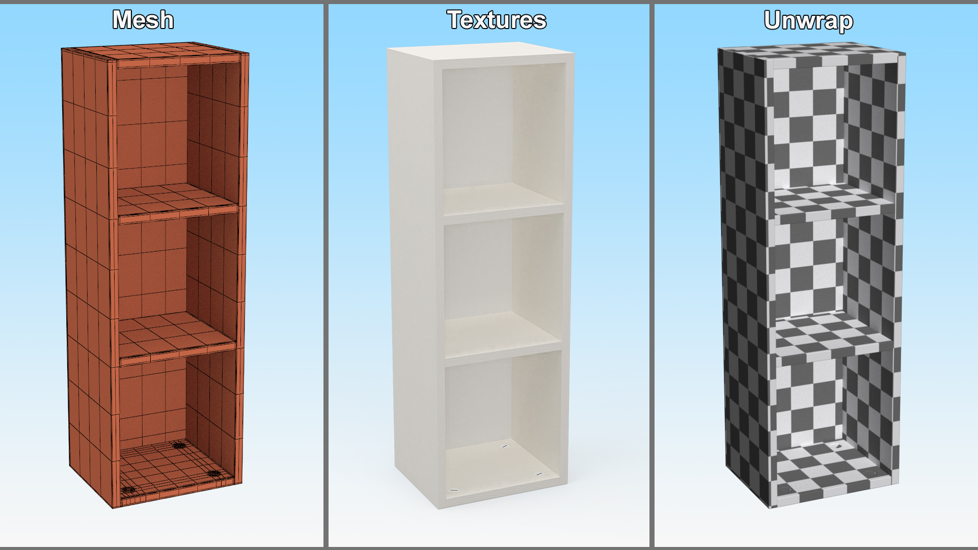 Shelf Unit for Children Room IKEA SMAGORA White 3D