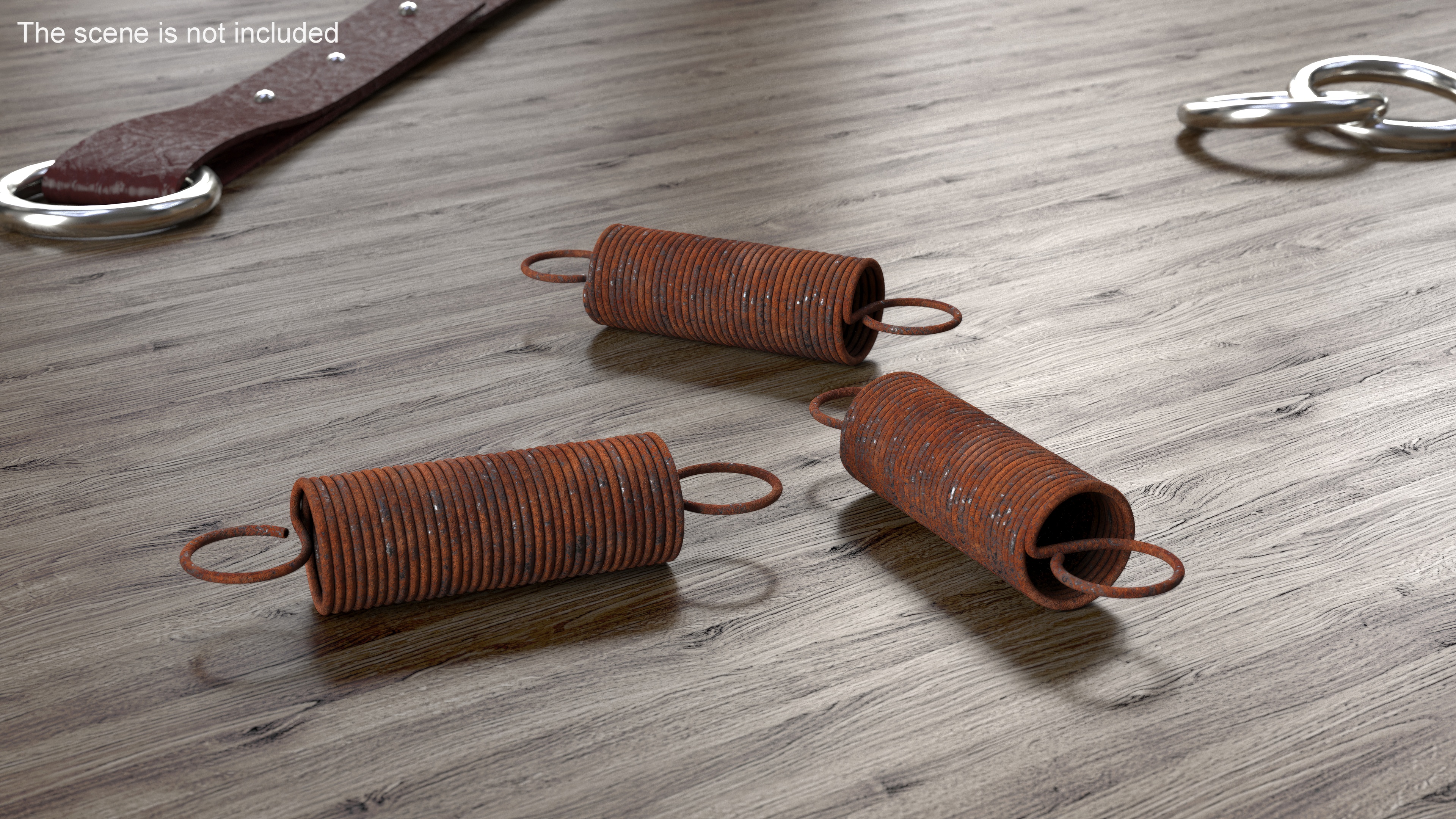 Thin Spring Rusty 3D