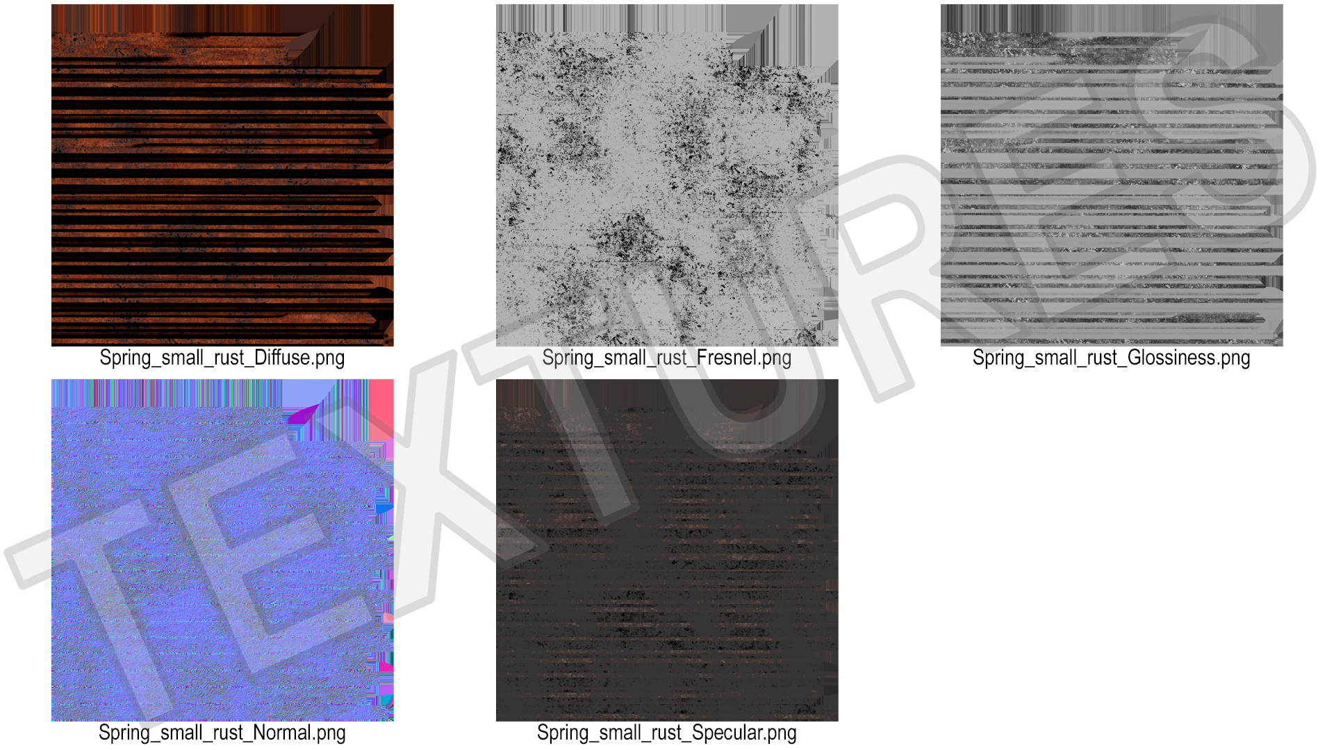 Thin Spring Rusty 3D