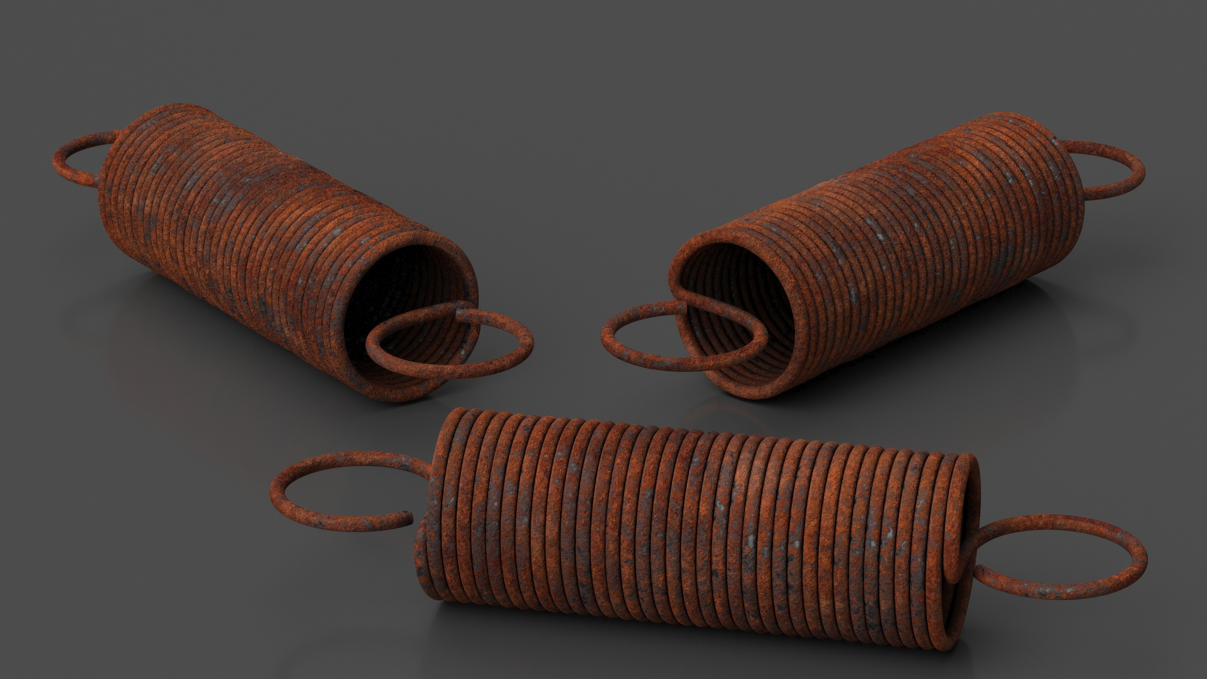 Thin Spring Rusty 3D