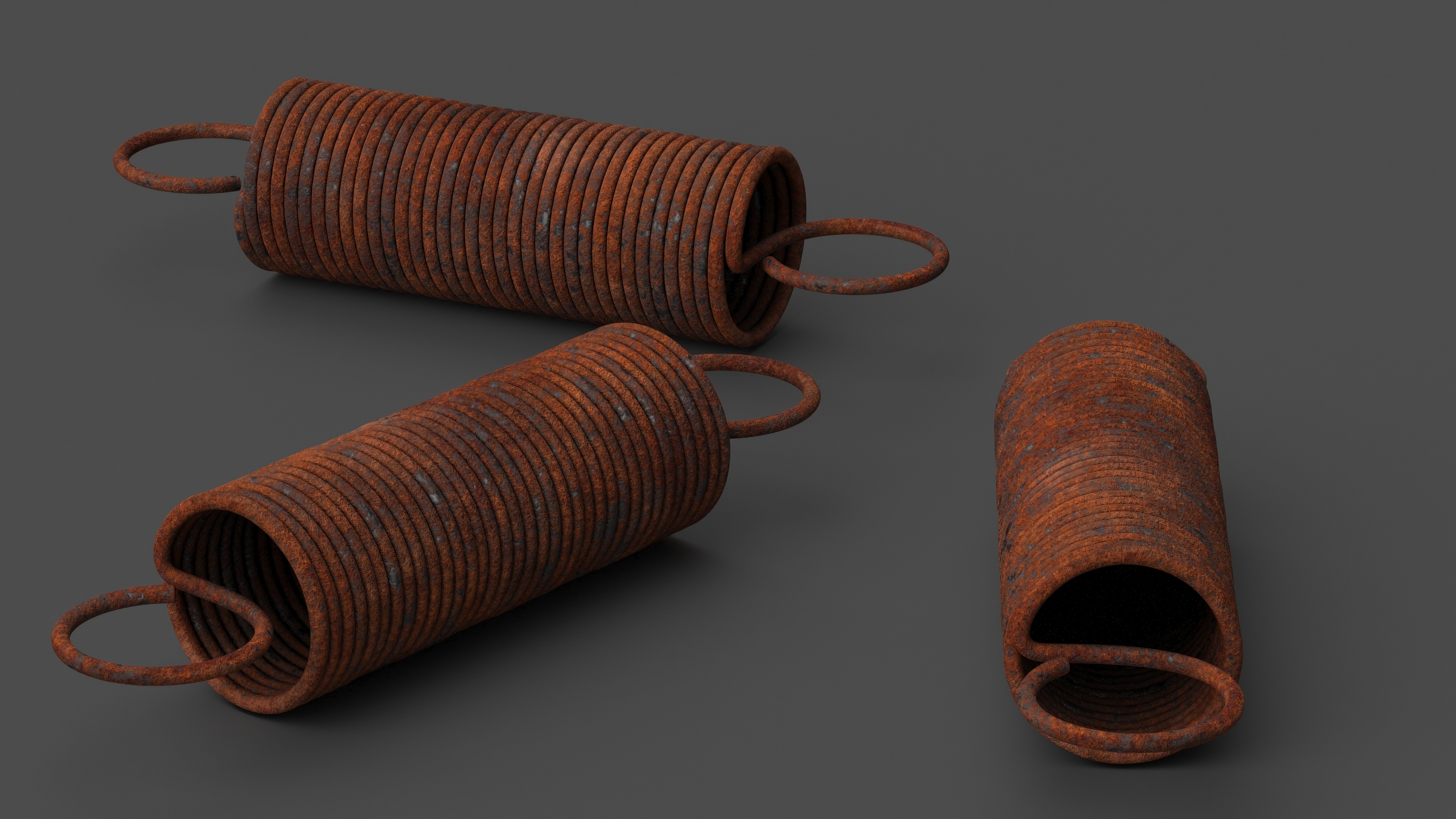 Thin Spring Rusty 3D