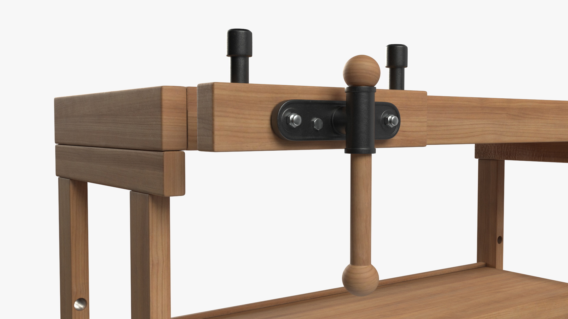 3D Oak Carpentry Workbench model