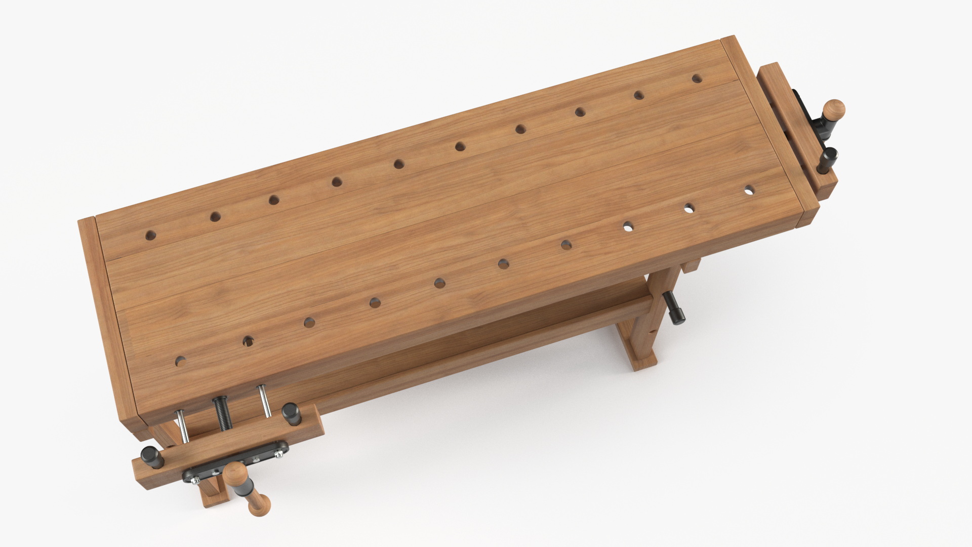 3D Oak Carpentry Workbench model
