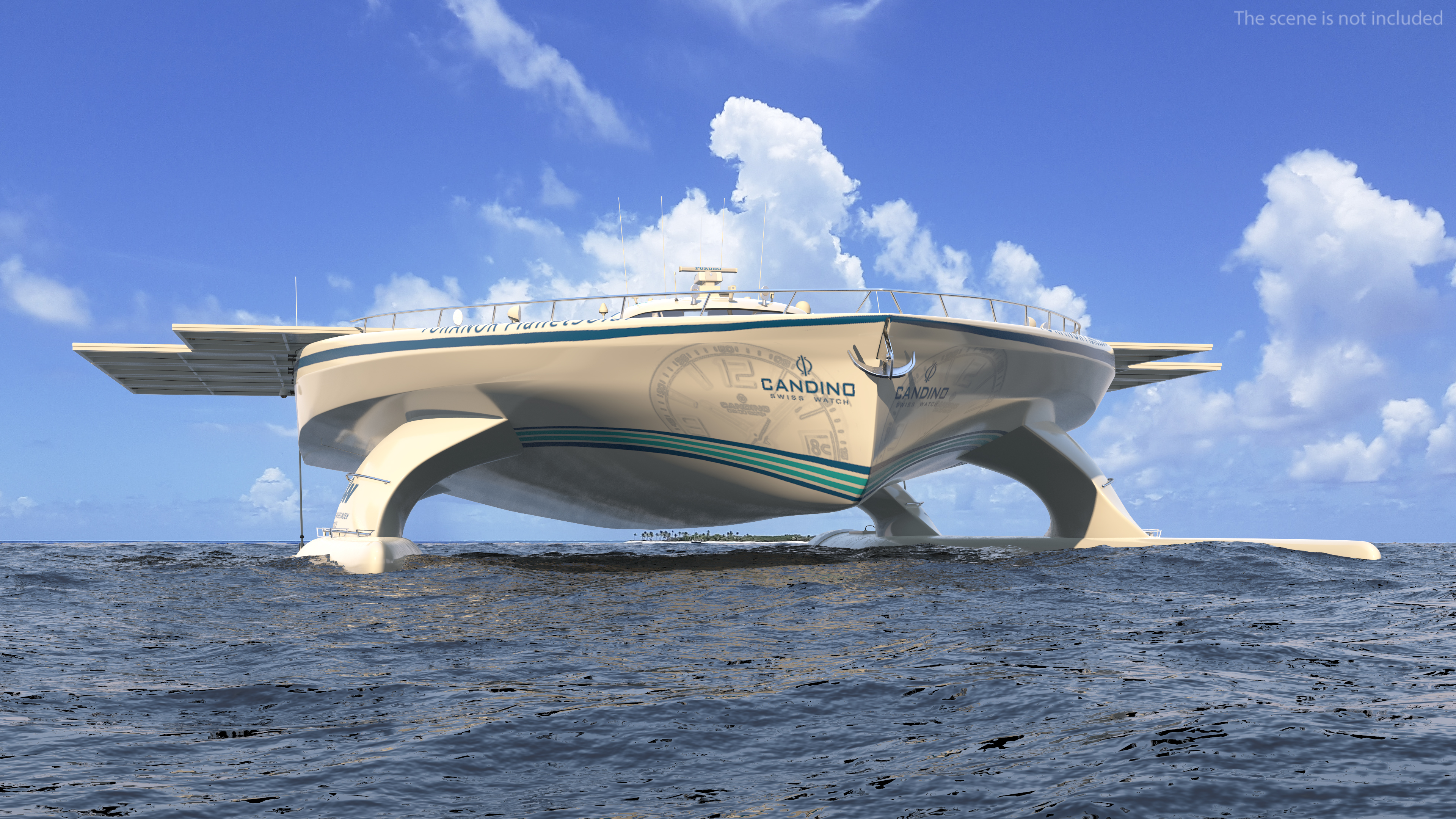 Electric Yacht PlanetSolar Rigged for Maya 3D