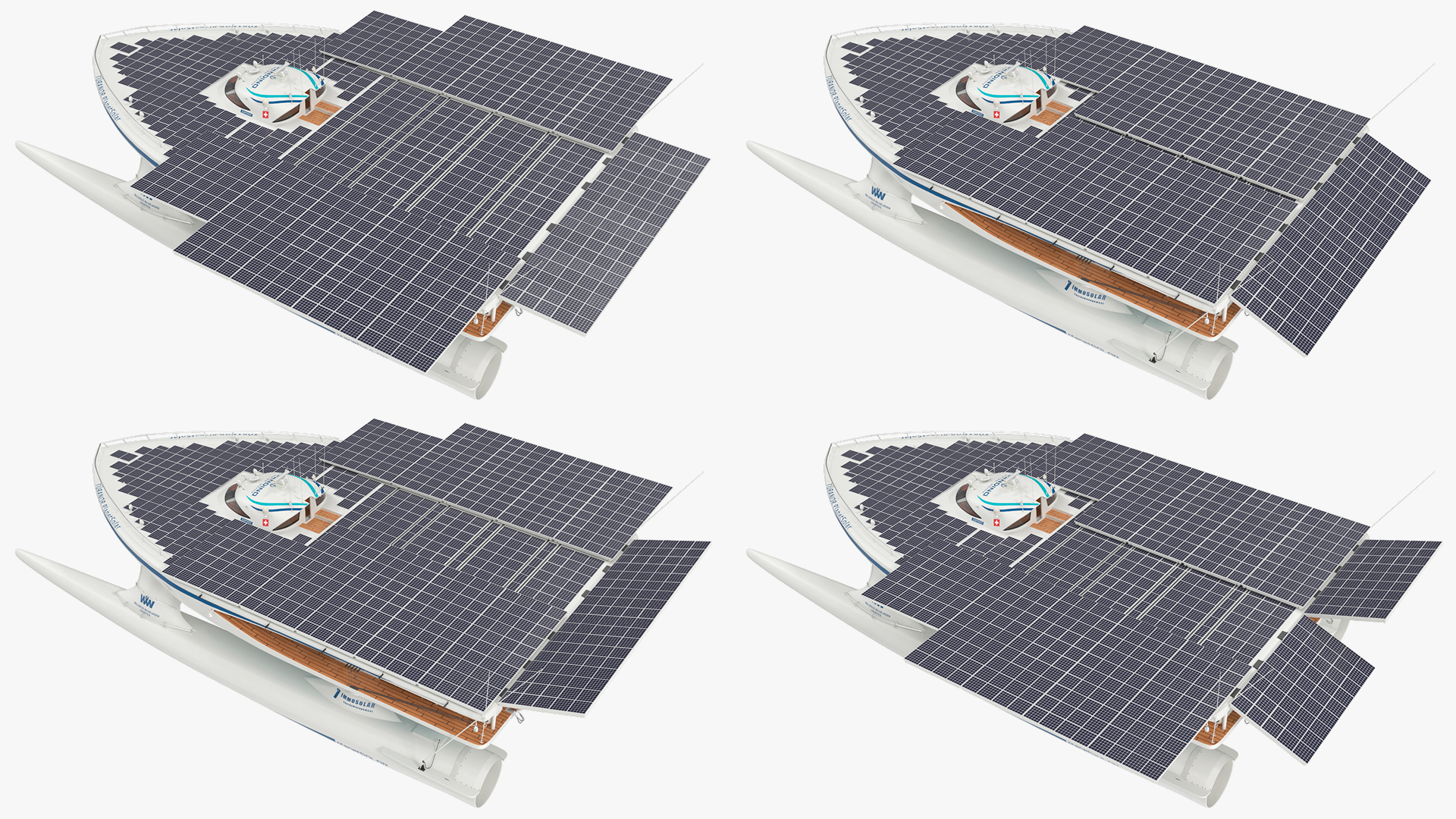 Electric Yacht PlanetSolar Rigged for Maya 3D