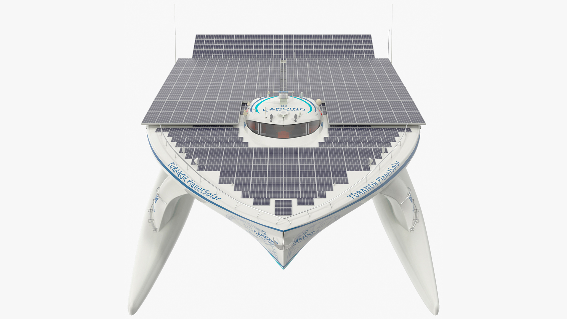 Electric Yacht PlanetSolar Rigged for Maya 3D