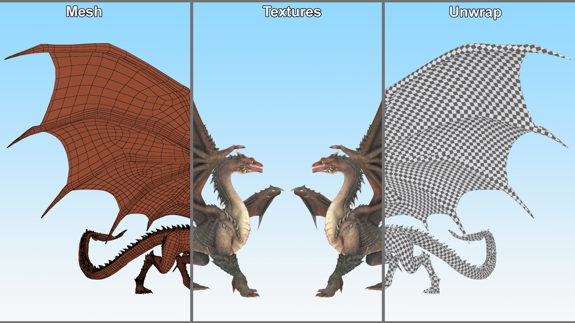 Walking Western Dragon 3D