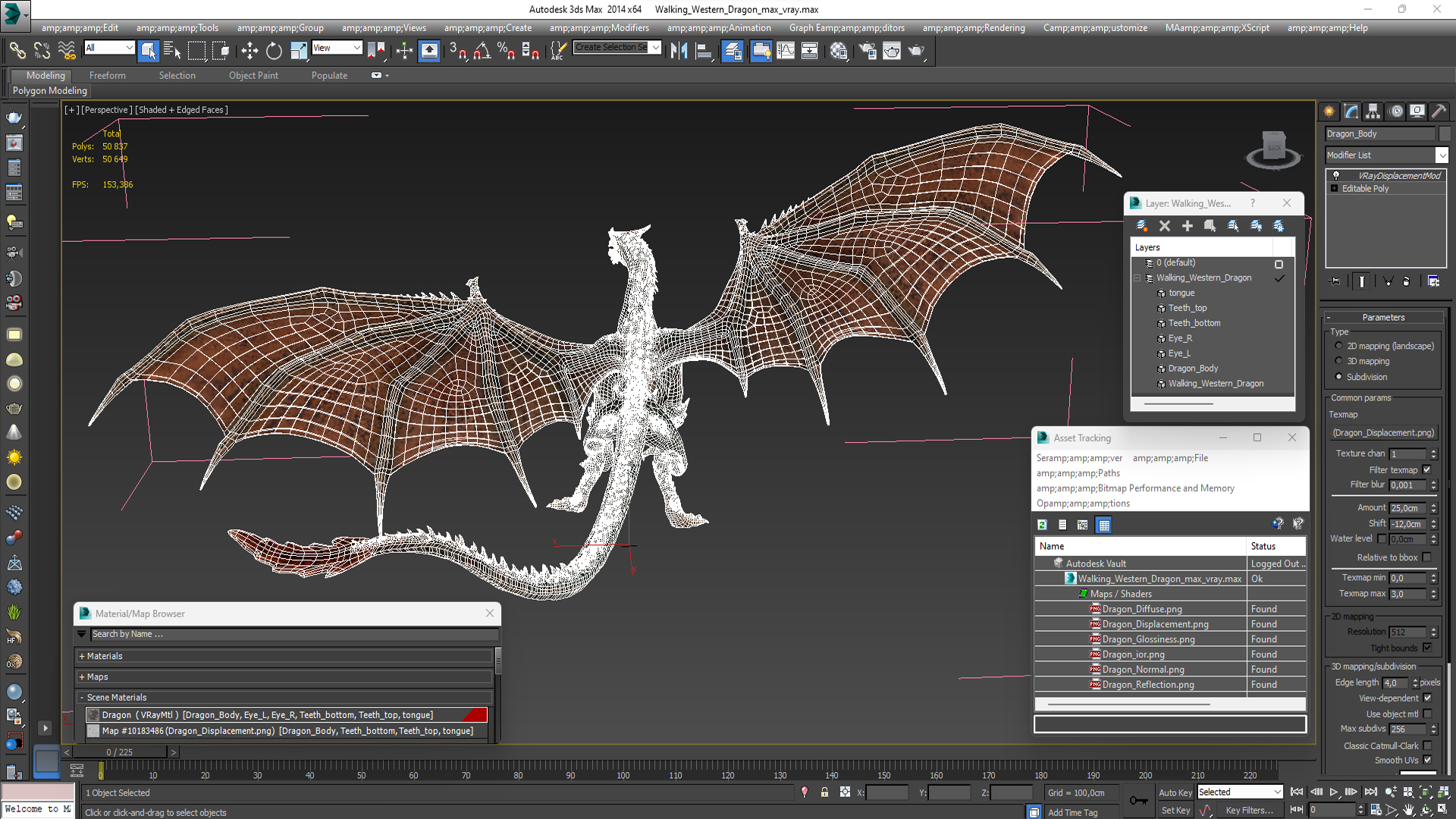 Walking Western Dragon 3D