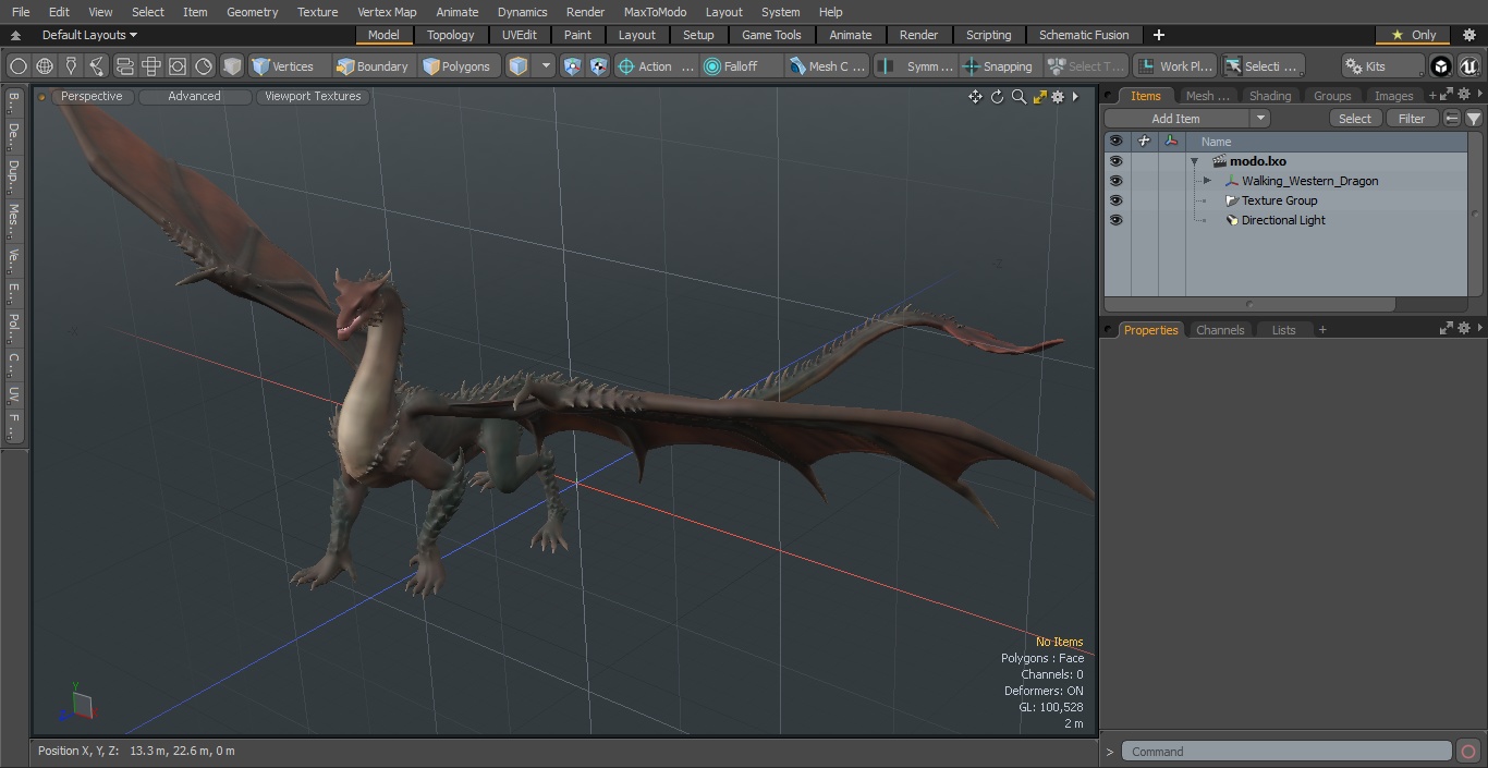 Walking Western Dragon 3D