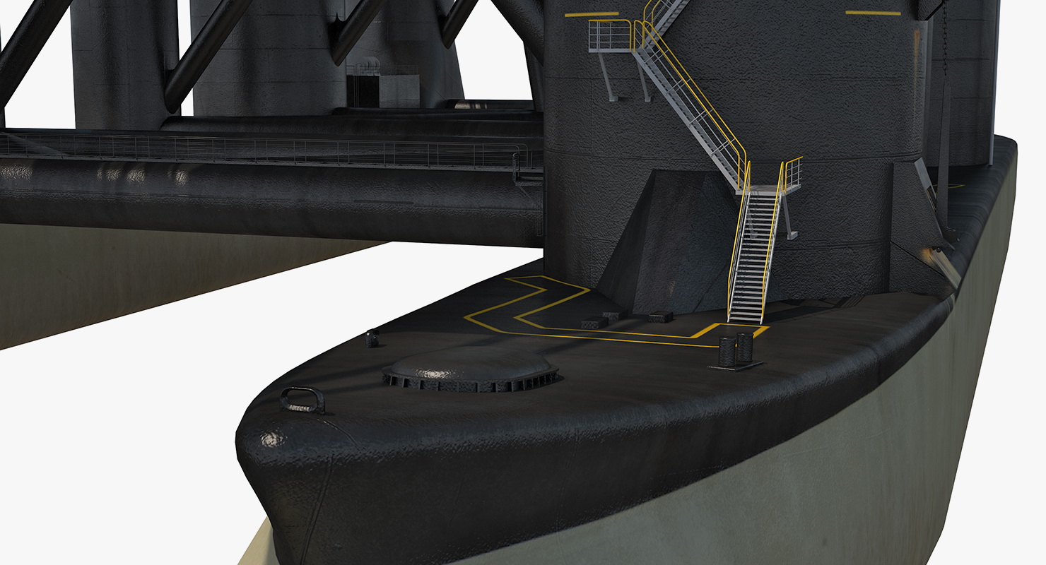 Odyssey Sea Launch Platform with Zenit 3SL Rocket 3D model