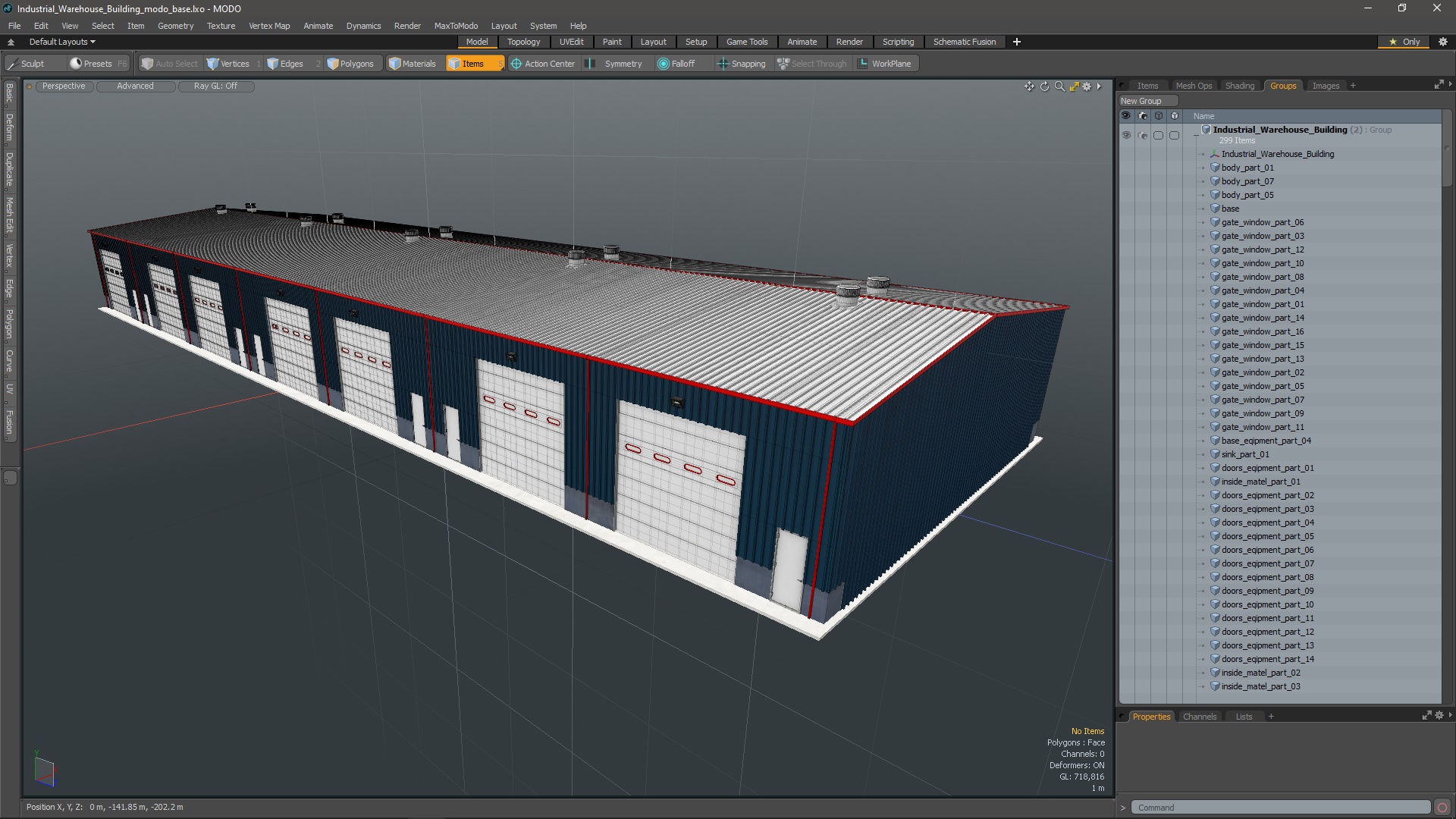 Industrial Warehouse Building 3D model