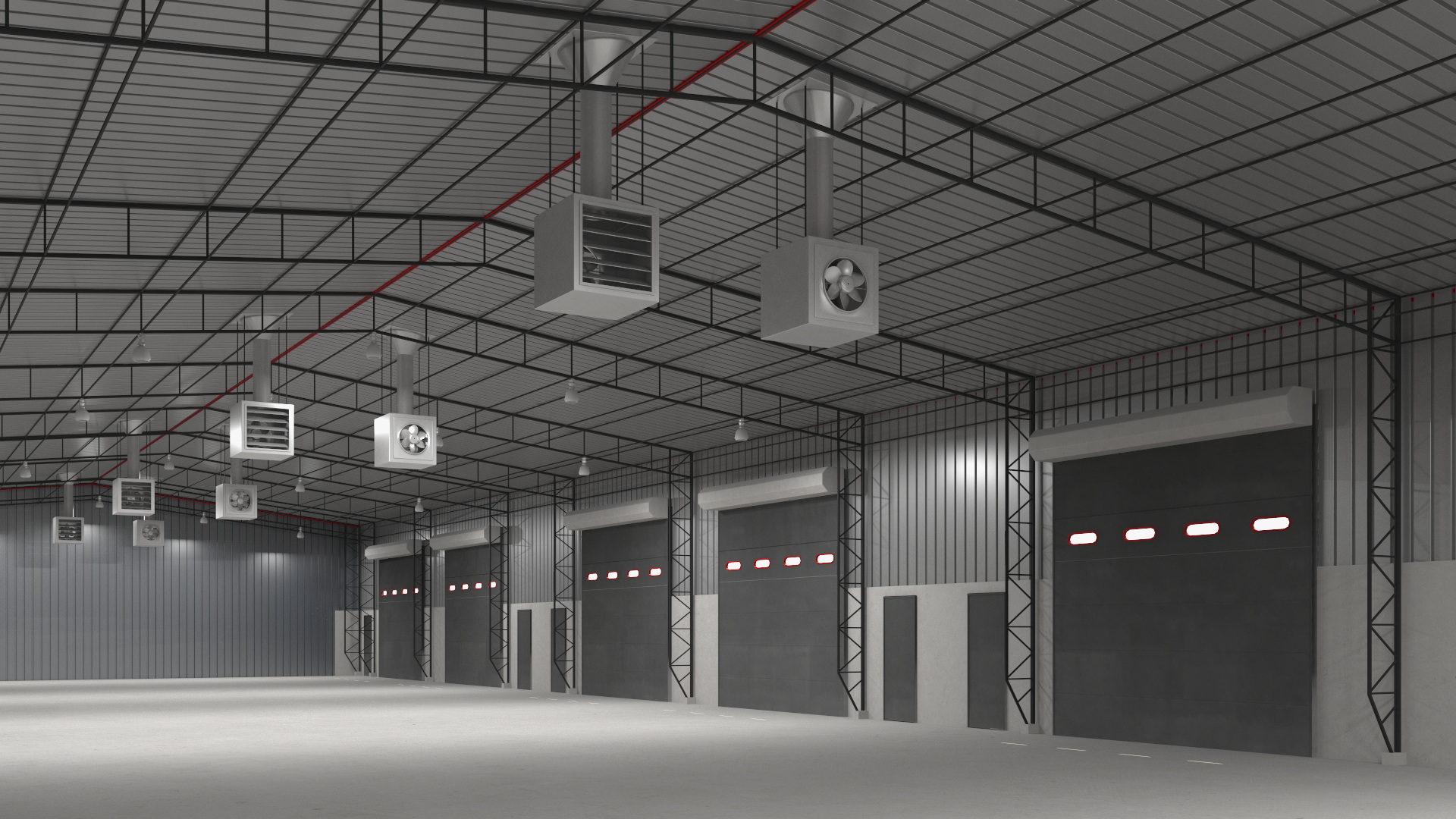 Industrial Warehouse Building 3D model