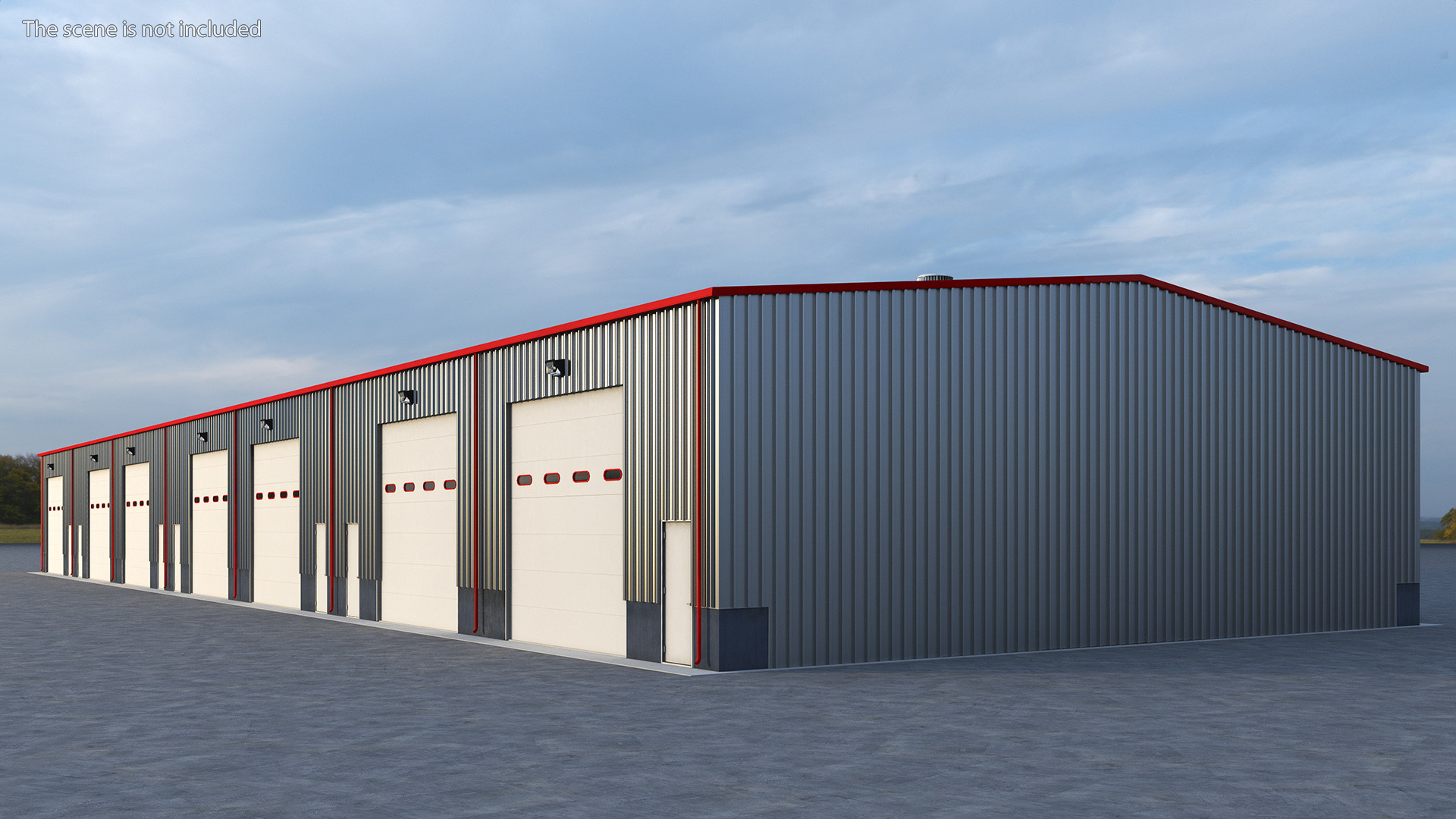 Industrial Warehouse Building 3D model