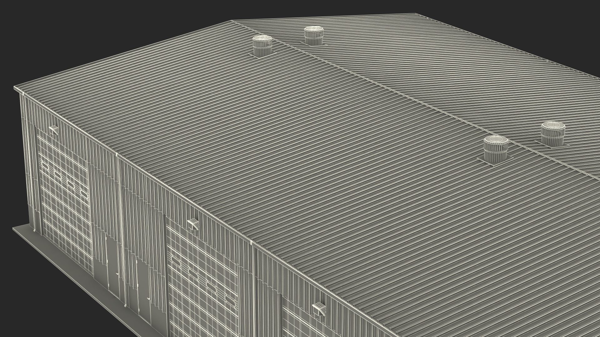 Industrial Warehouse Building 3D model