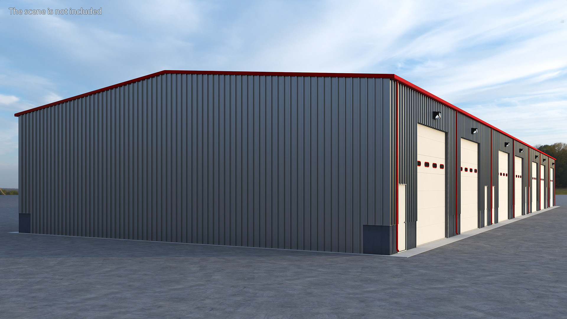 Industrial Warehouse Building 3D model