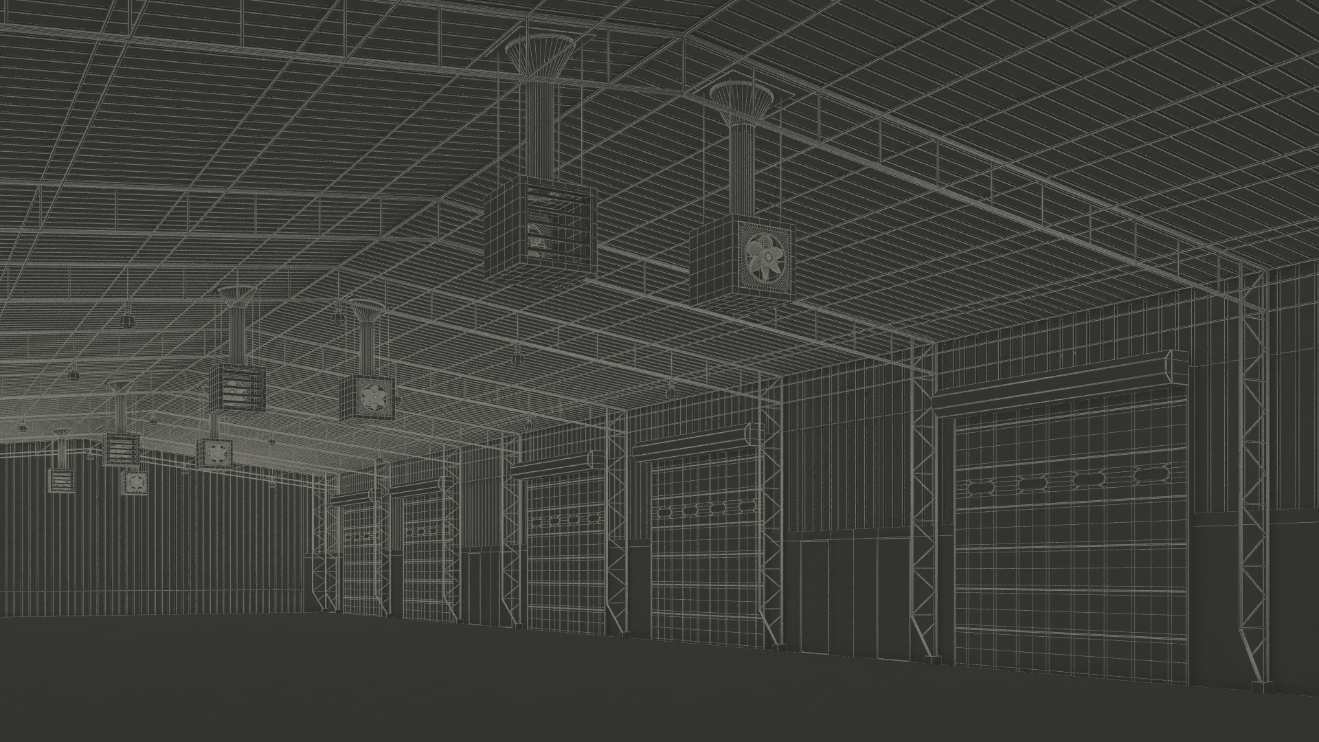 Industrial Warehouse Building 3D model