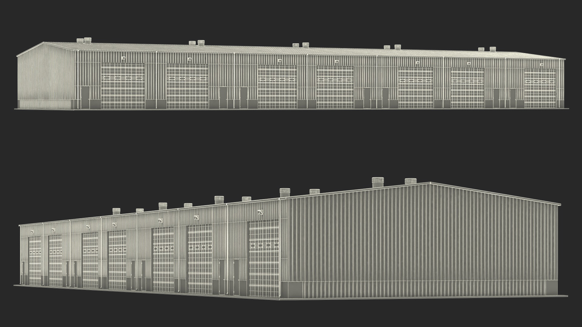 Industrial Warehouse Building 3D model