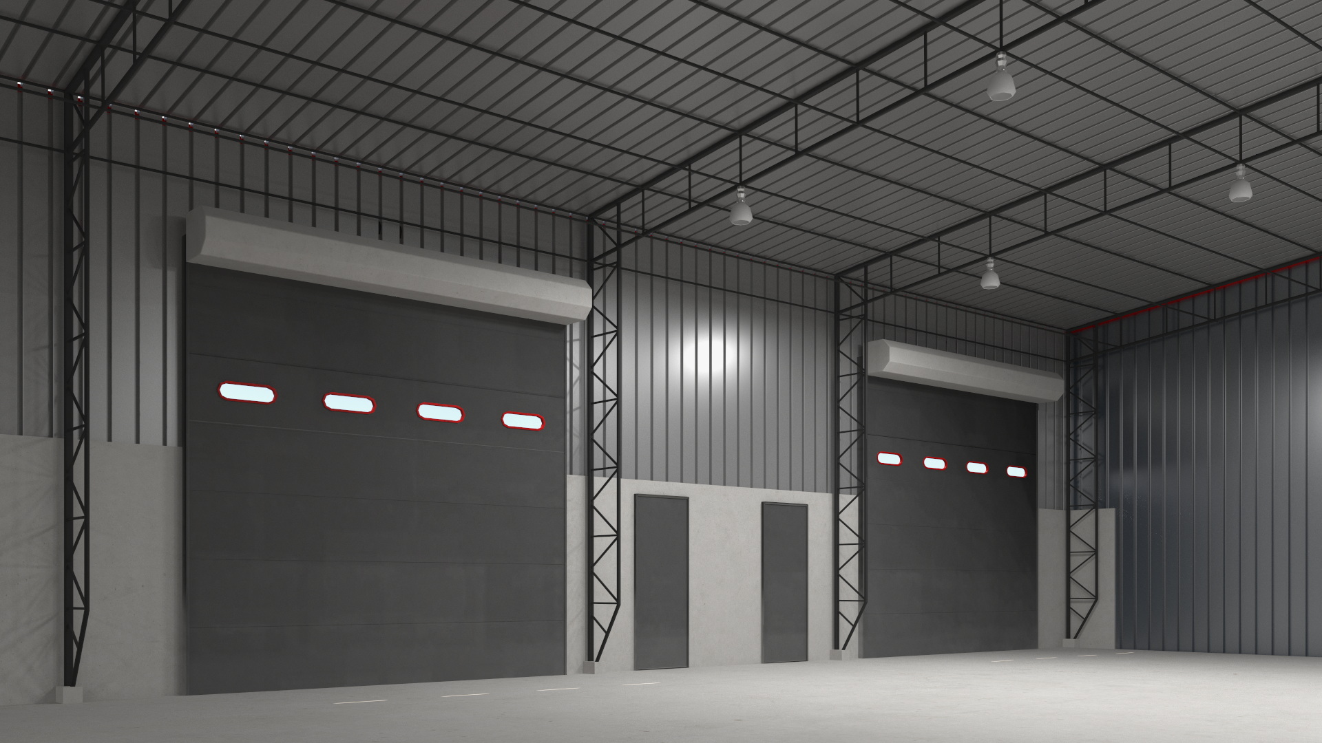 Industrial Warehouse Building 3D model