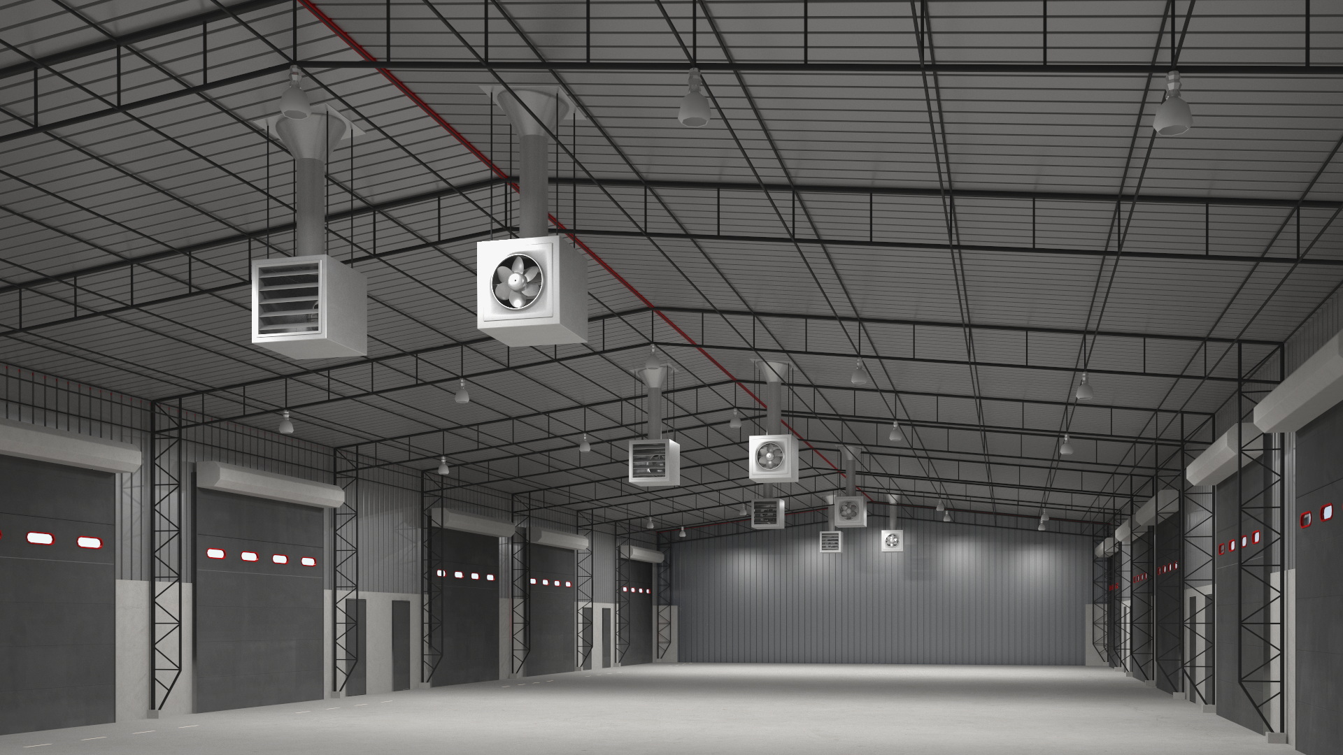 Industrial Warehouse Building 3D model