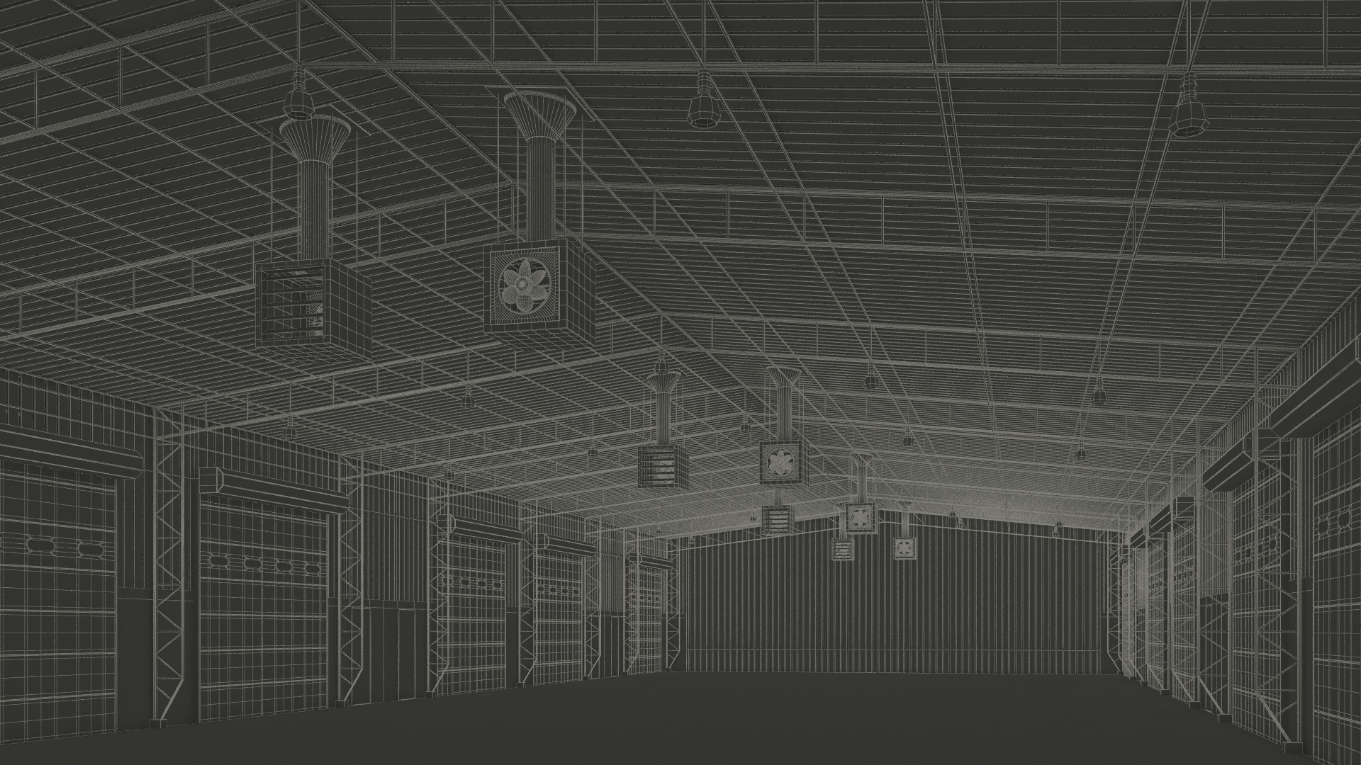 Industrial Warehouse Building 3D model