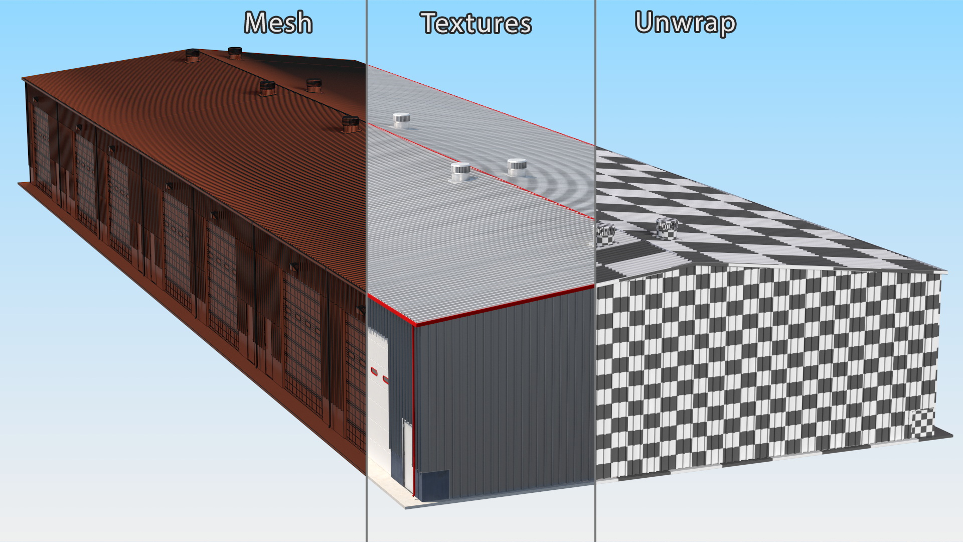 Industrial Warehouse Building 3D model