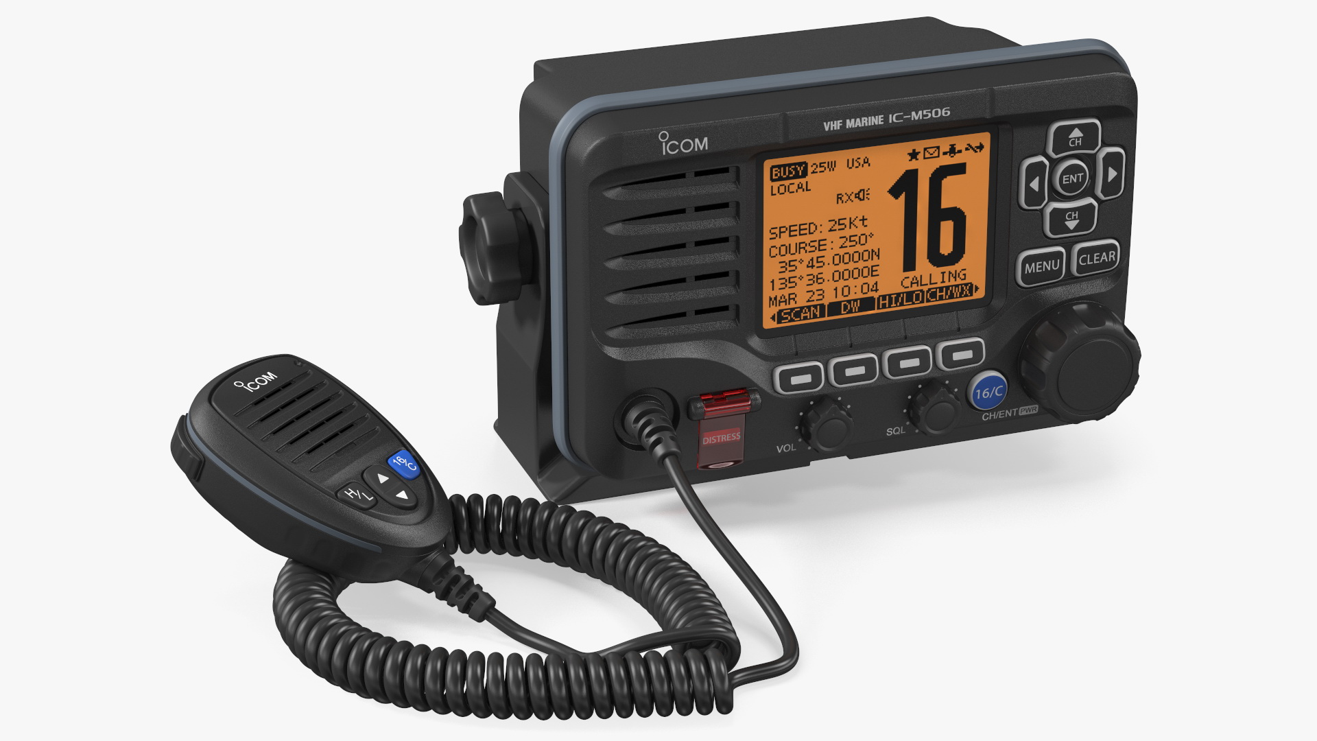 Icom M506 Marine VHF Transceiver with Speaker Mic 3D model