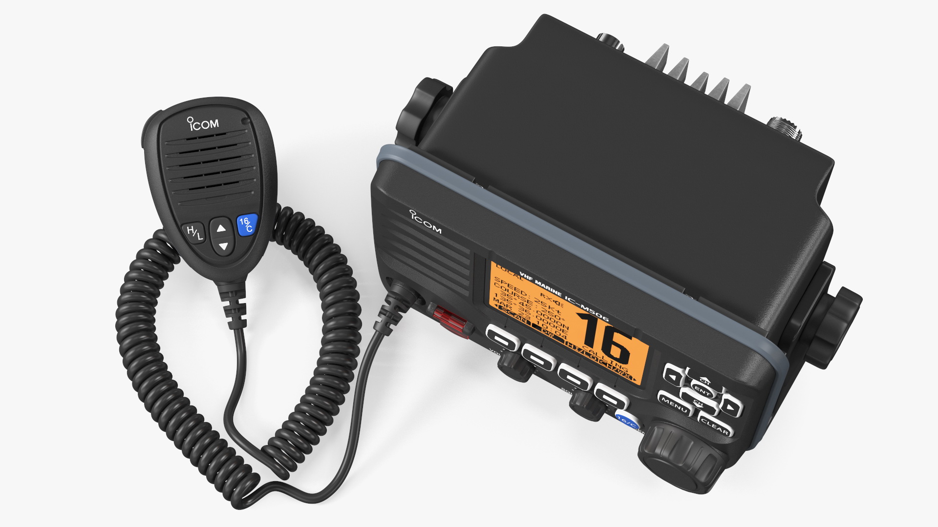 Icom M506 Marine VHF Transceiver with Speaker Mic 3D model