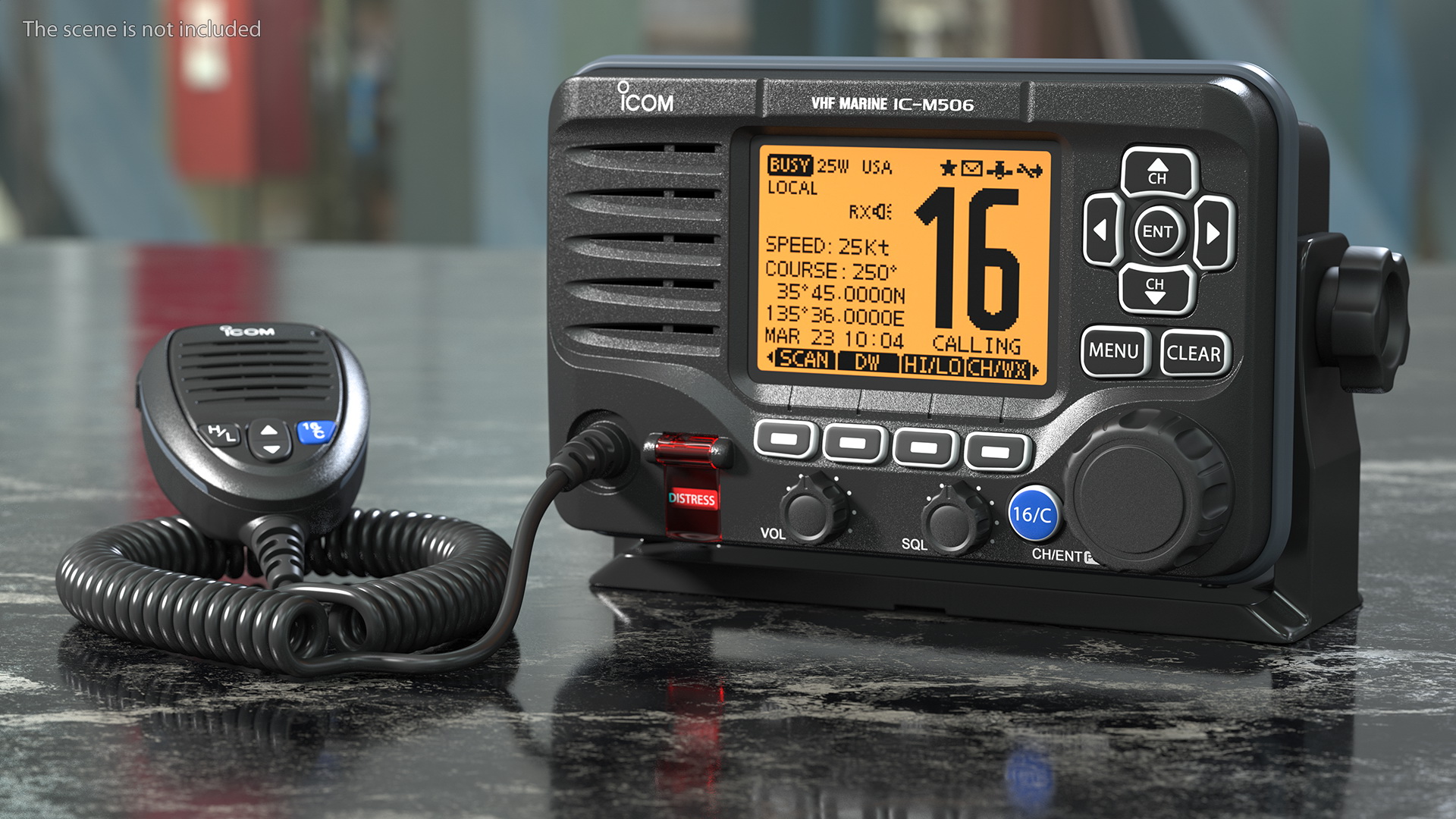 Icom M506 Marine VHF Transceiver with Speaker Mic 3D model