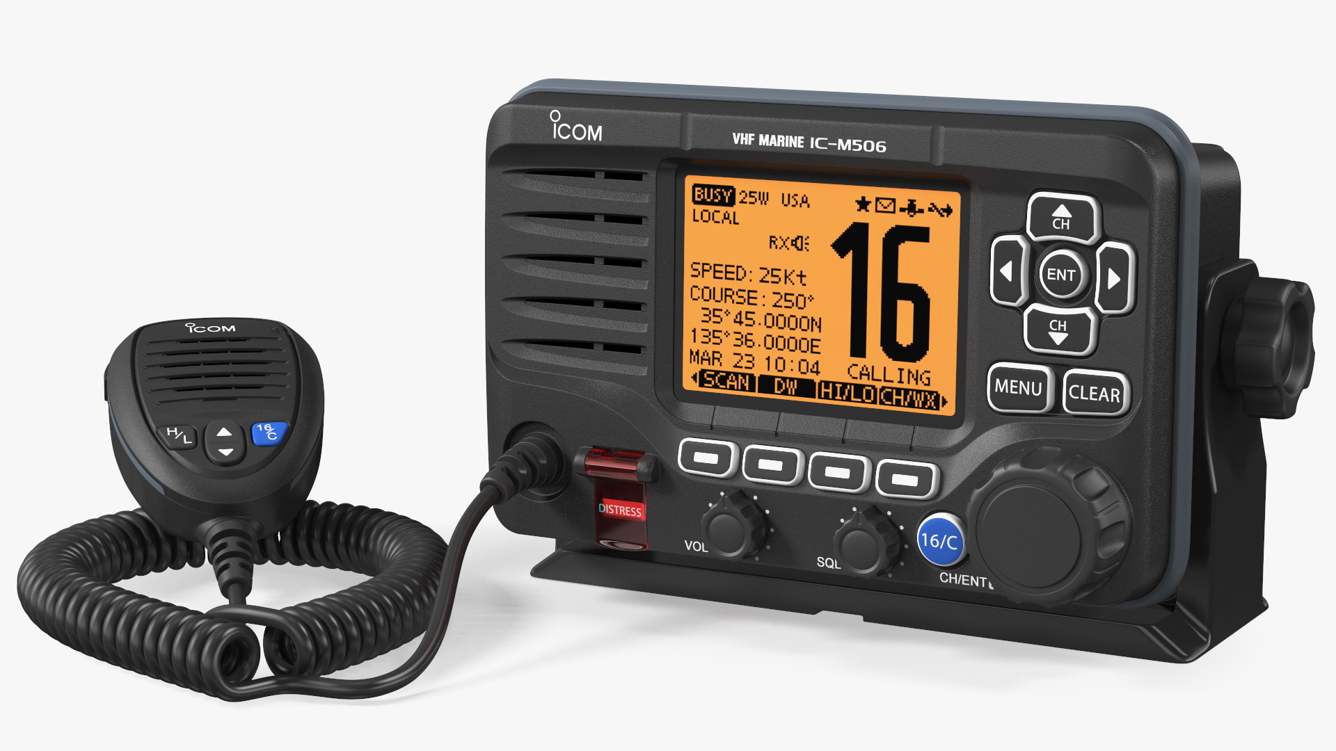 Icom M506 Marine VHF Transceiver with Speaker Mic 3D model