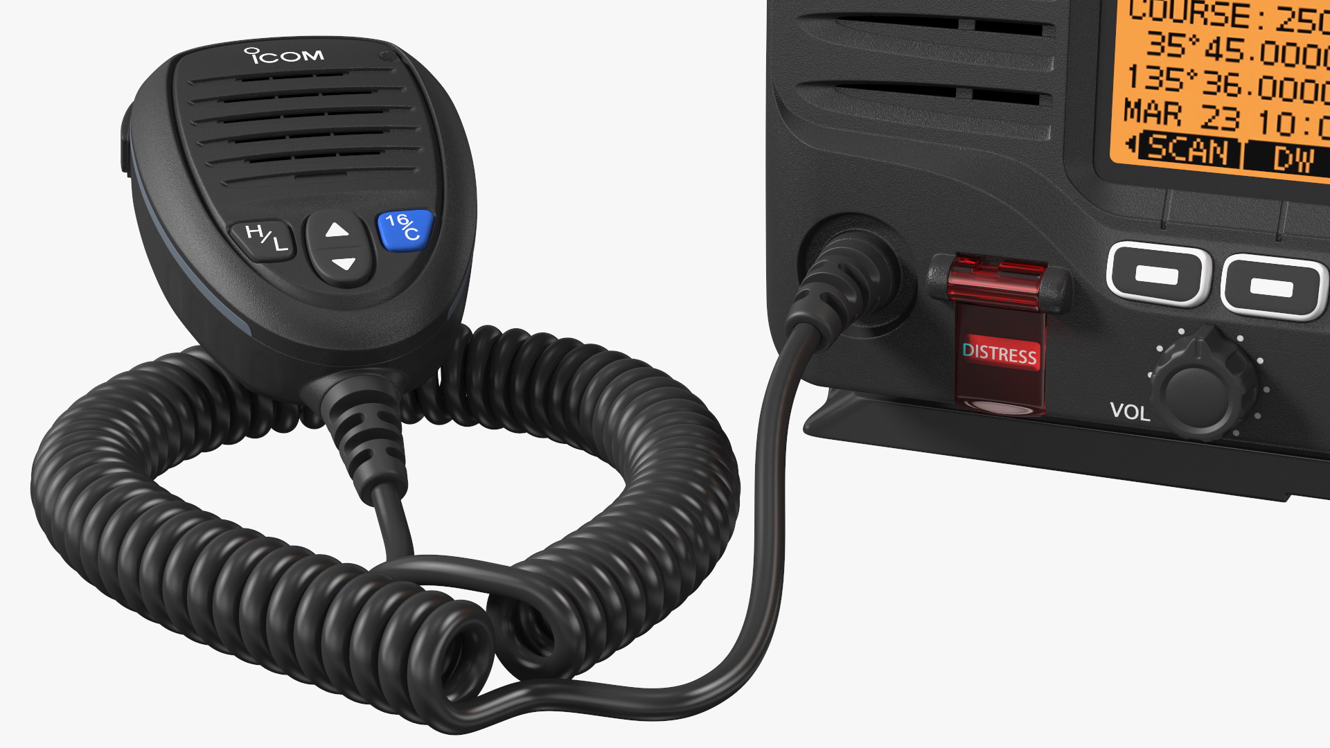 Icom M506 Marine VHF Transceiver with Speaker Mic 3D model
