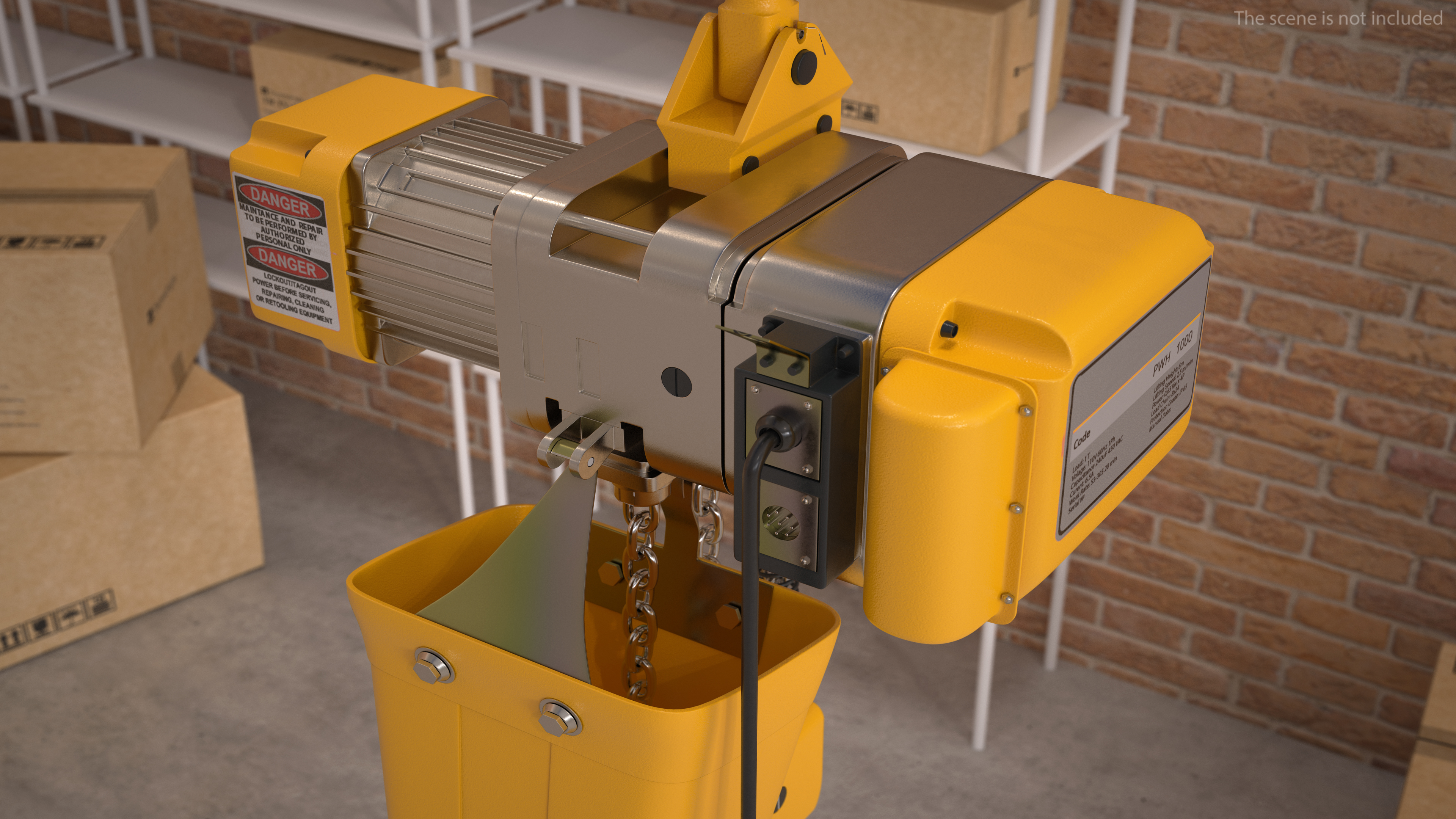 3D Electric Chain Hoist 1T model