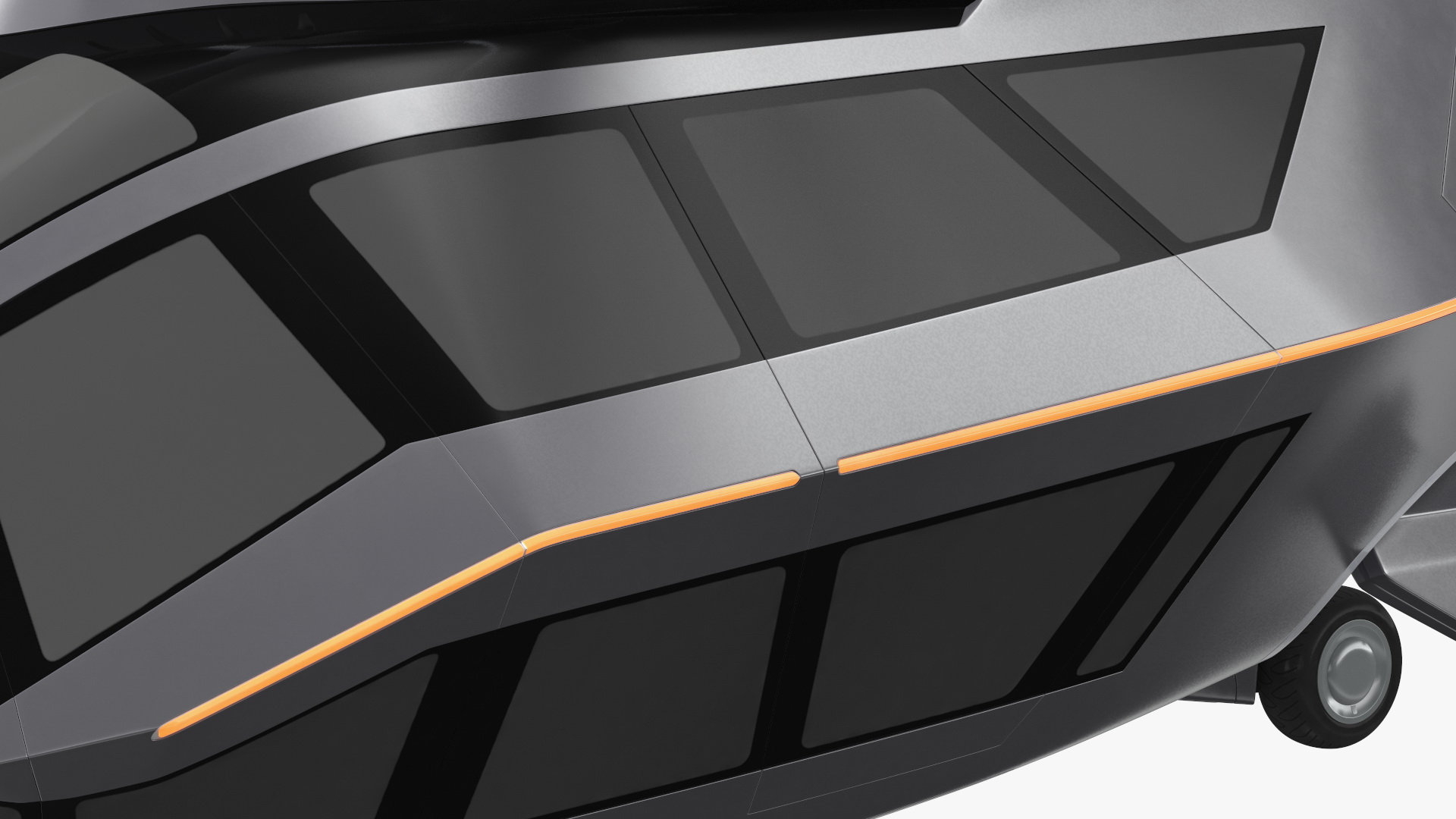 3D model Futuristic Helicopter Concept Simple Interior