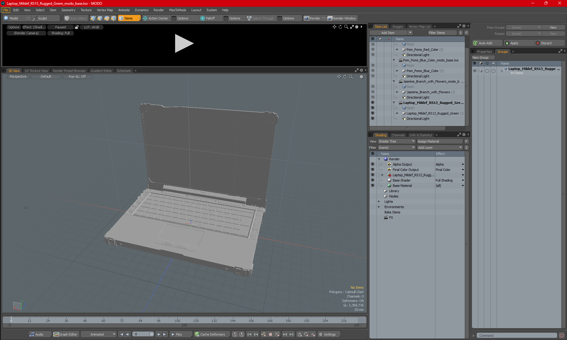 Military Armored Laptop Metallic 3D