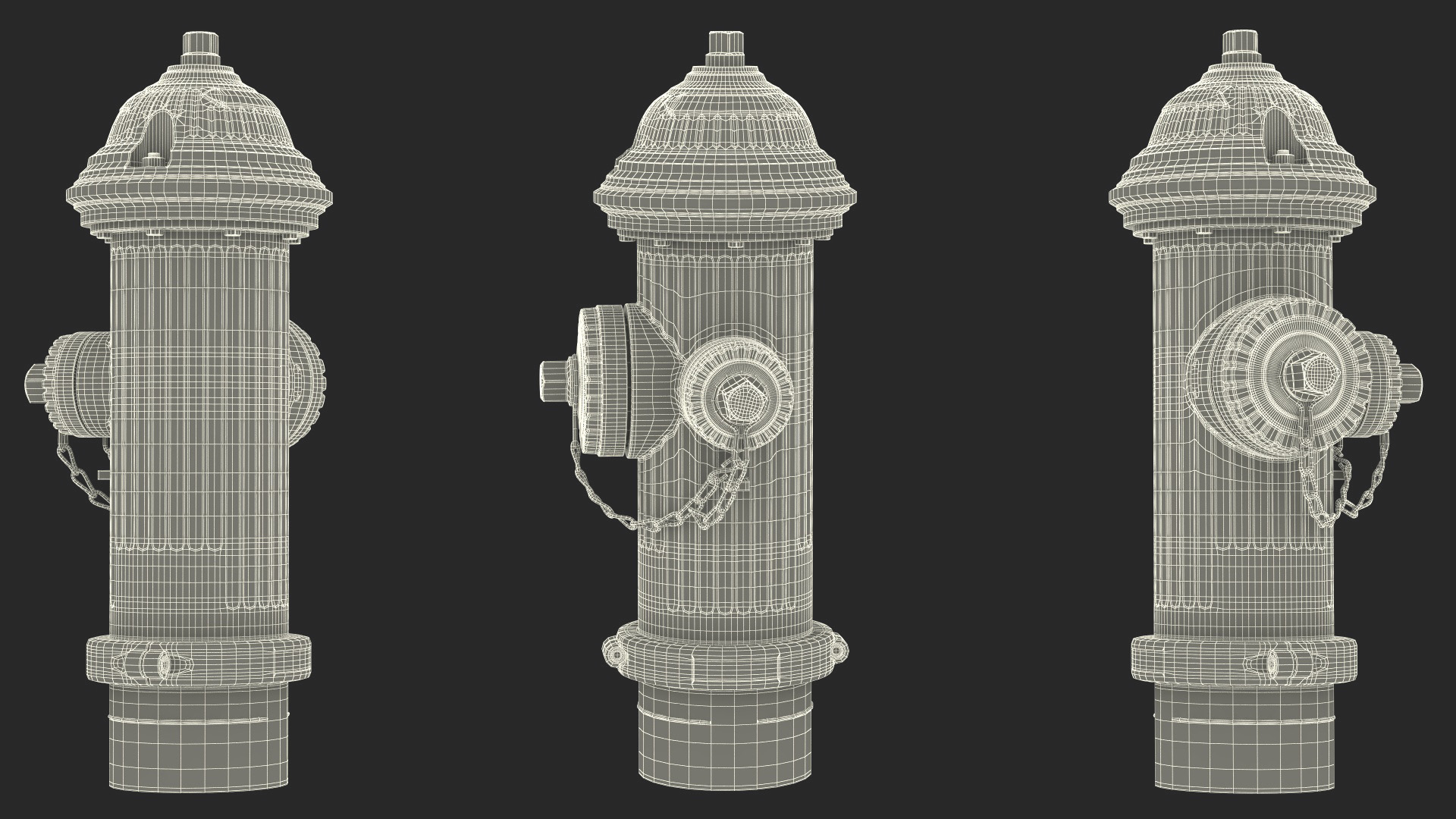 Classic Street Fire Hydrant 3D