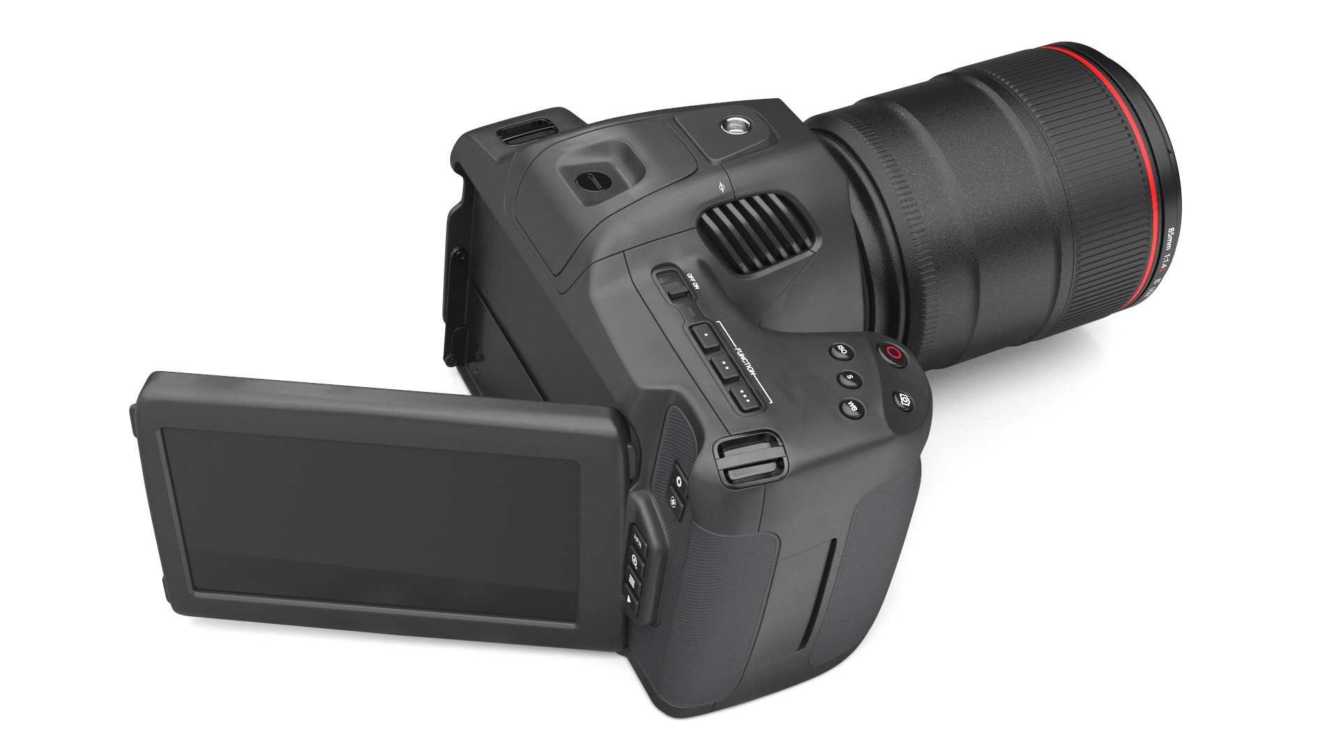 3D Modern Professional Camera with Lens