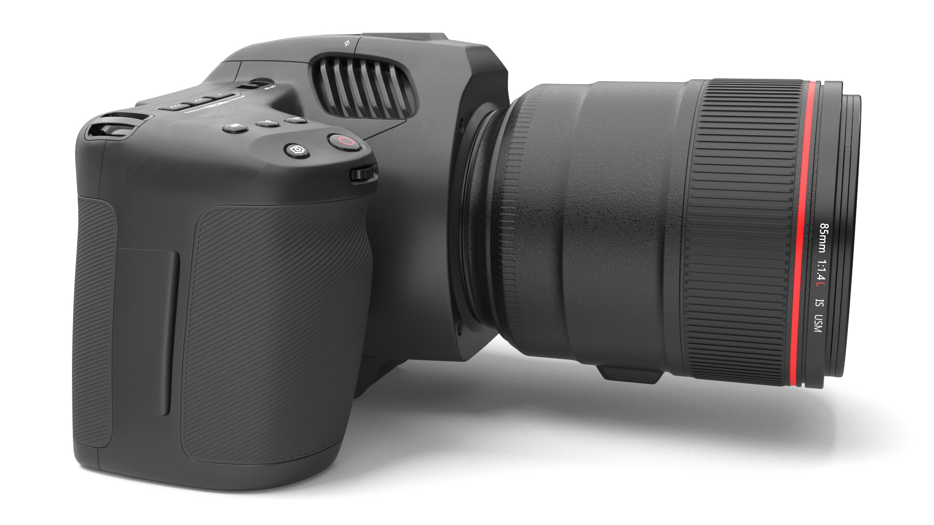 3D Modern Professional Camera with Lens