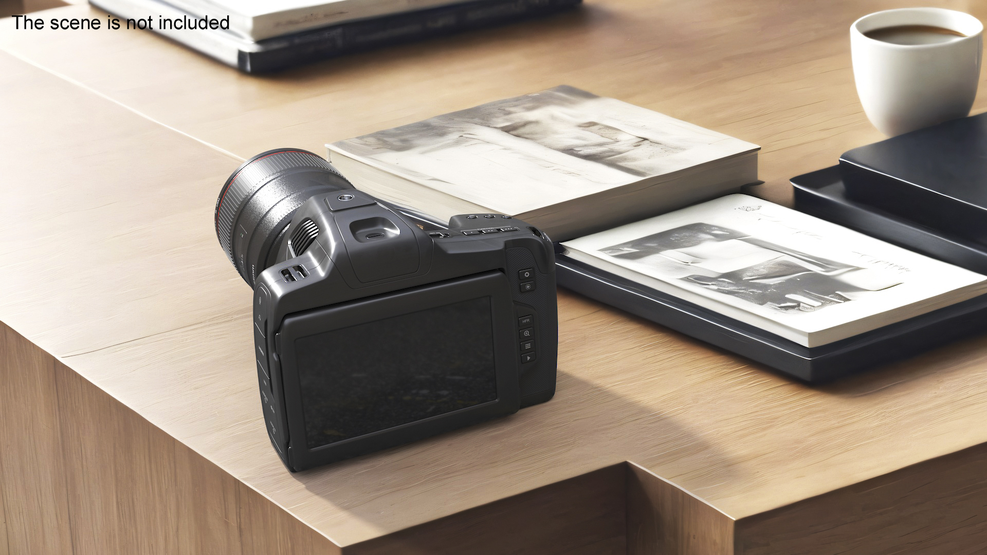 3D Modern Professional Camera with Lens