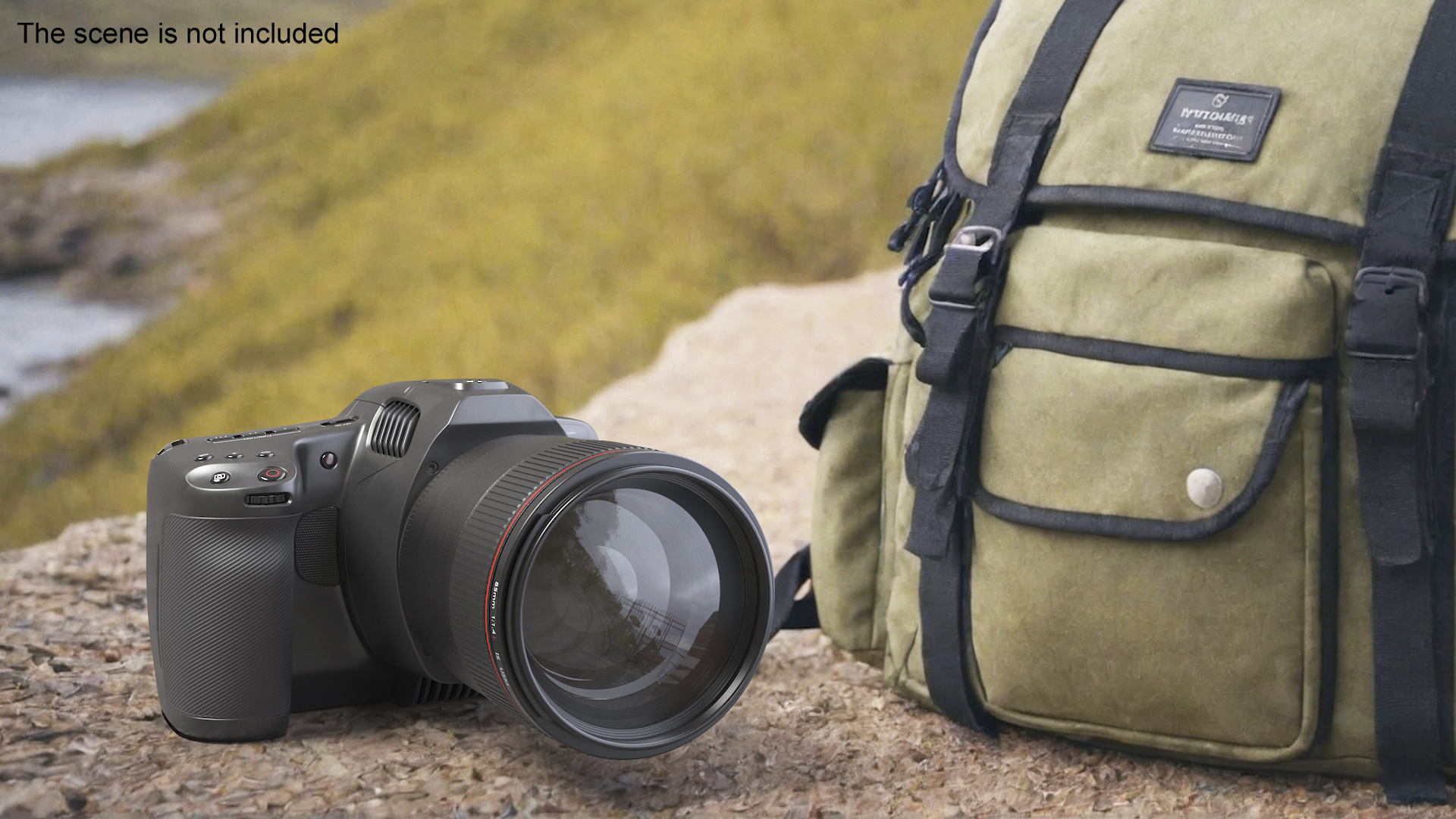 3D Modern Professional Camera with Lens