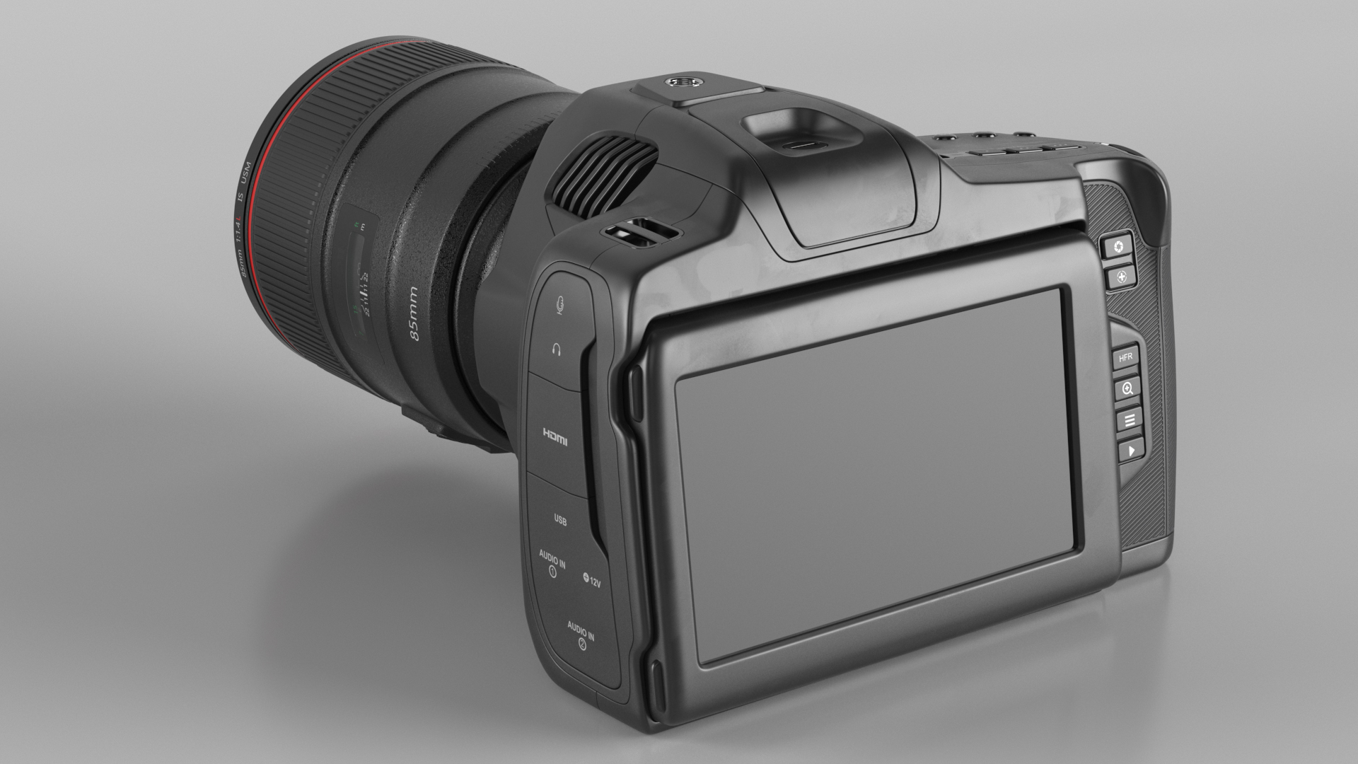 3D Modern Professional Camera with Lens