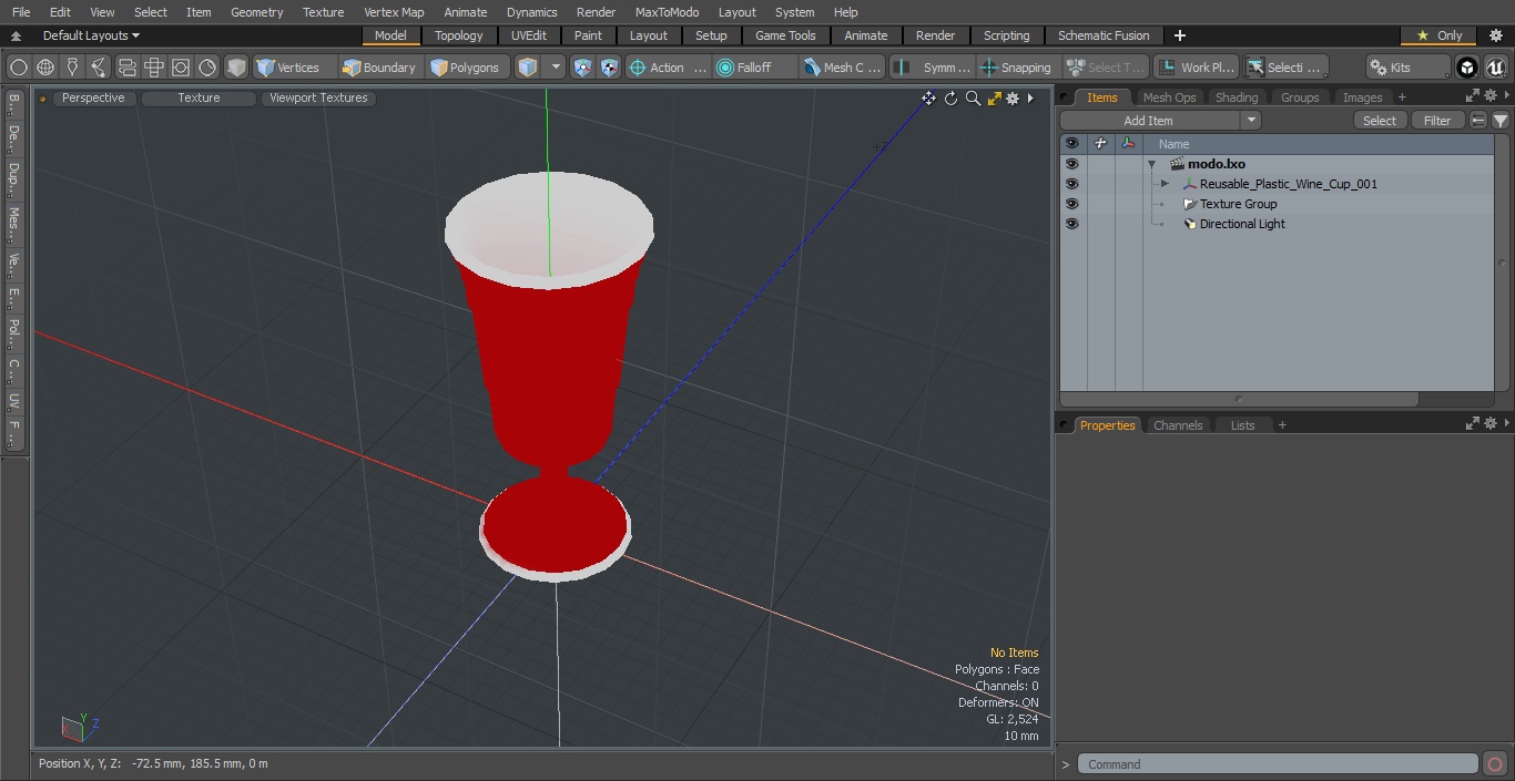 3D model Reusable Plastic Wine Cup
