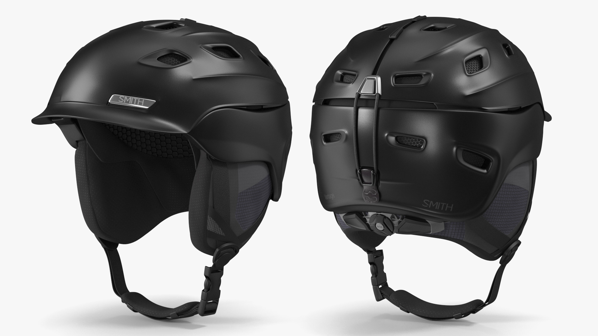 3D Ski Snowboard Smith Vantage Helmet Matte Black